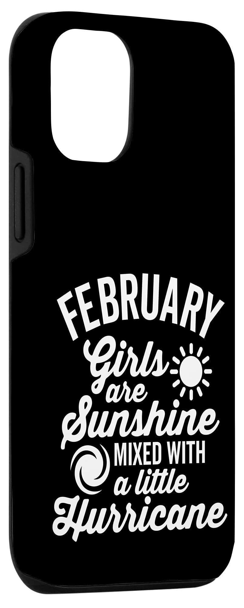 iPhone 12/12 Pro Protective Case - Durable Dark Cover with 'Girls Are Sunshine Mixed With a Hurricane' Design | Perfect for Everyday Use, Travel & Style Protection