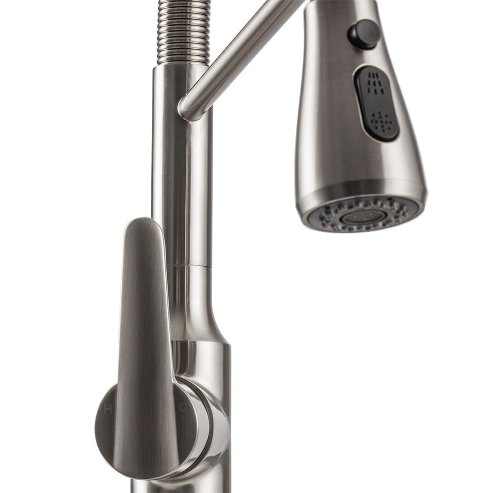 Modern Pull Down Kitchen Faucet with Sprayer - High Arc Single Handle Design for Home Cooking