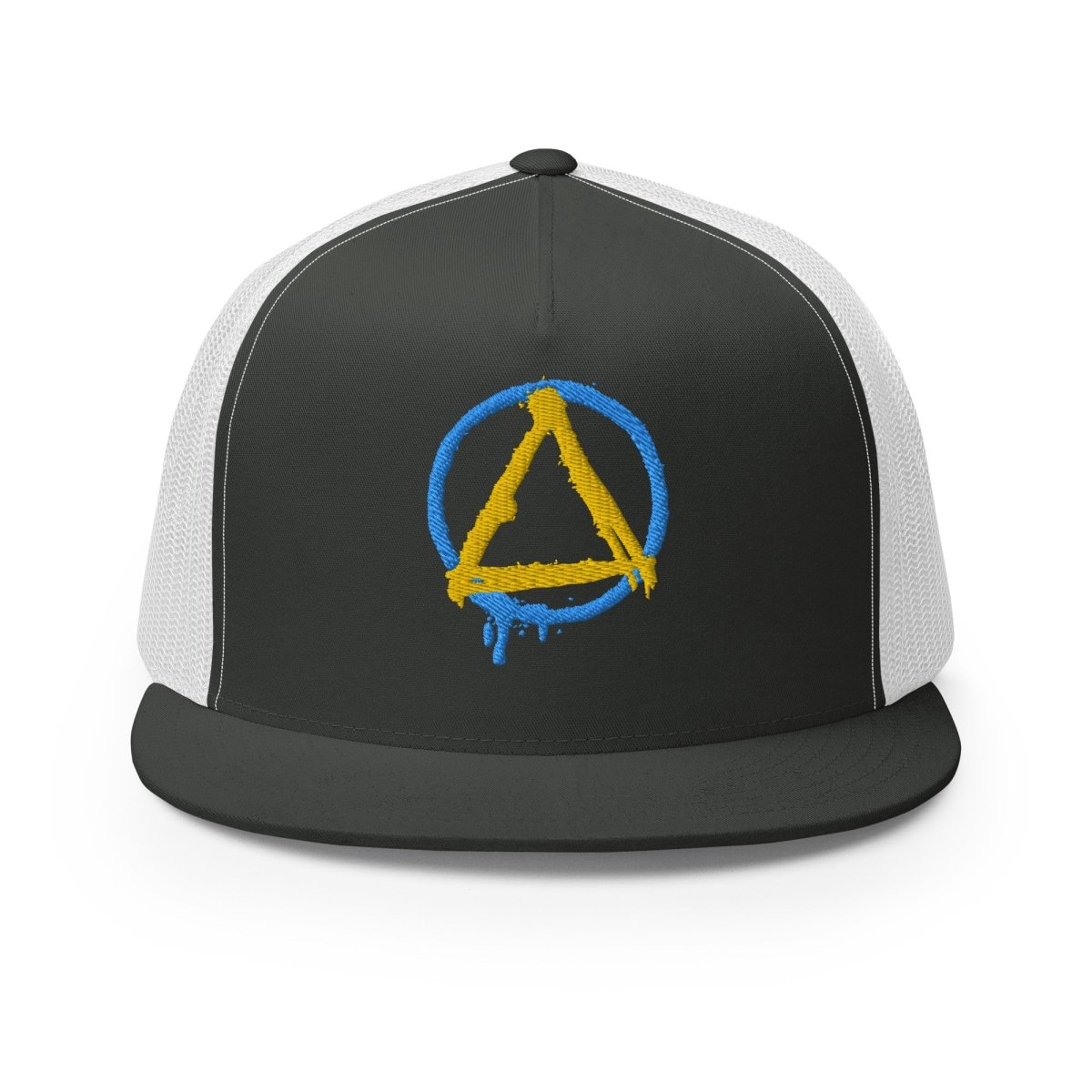 Graffiti Sobriety Symbol Trucker Hat - Stylish Baseball Cap for Recovery Support & Streetwear Fashion - Perfect for AA Meetings, Concerts, and Urban Outfits
