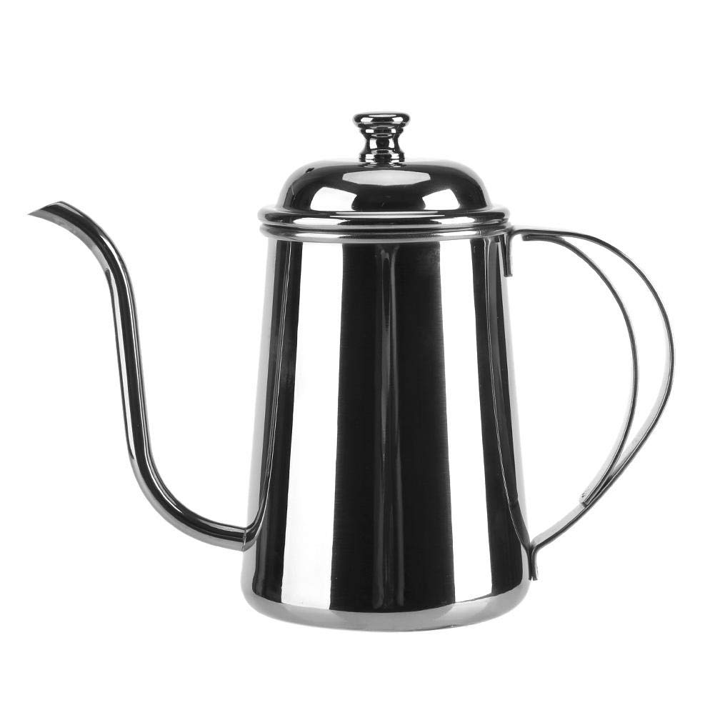 CHICIRIS 650ML Stainless Steel Gooseneck Coffee Kettle - Precision Pour Over Tea Pot for Home Brewing, Espresso Dripper & Manual Coffee Maker - Perfect for Home, Office & Cafes (Silver) | Ideal for Pour Over Coffee, Tea Brewing & Specialty Drinks