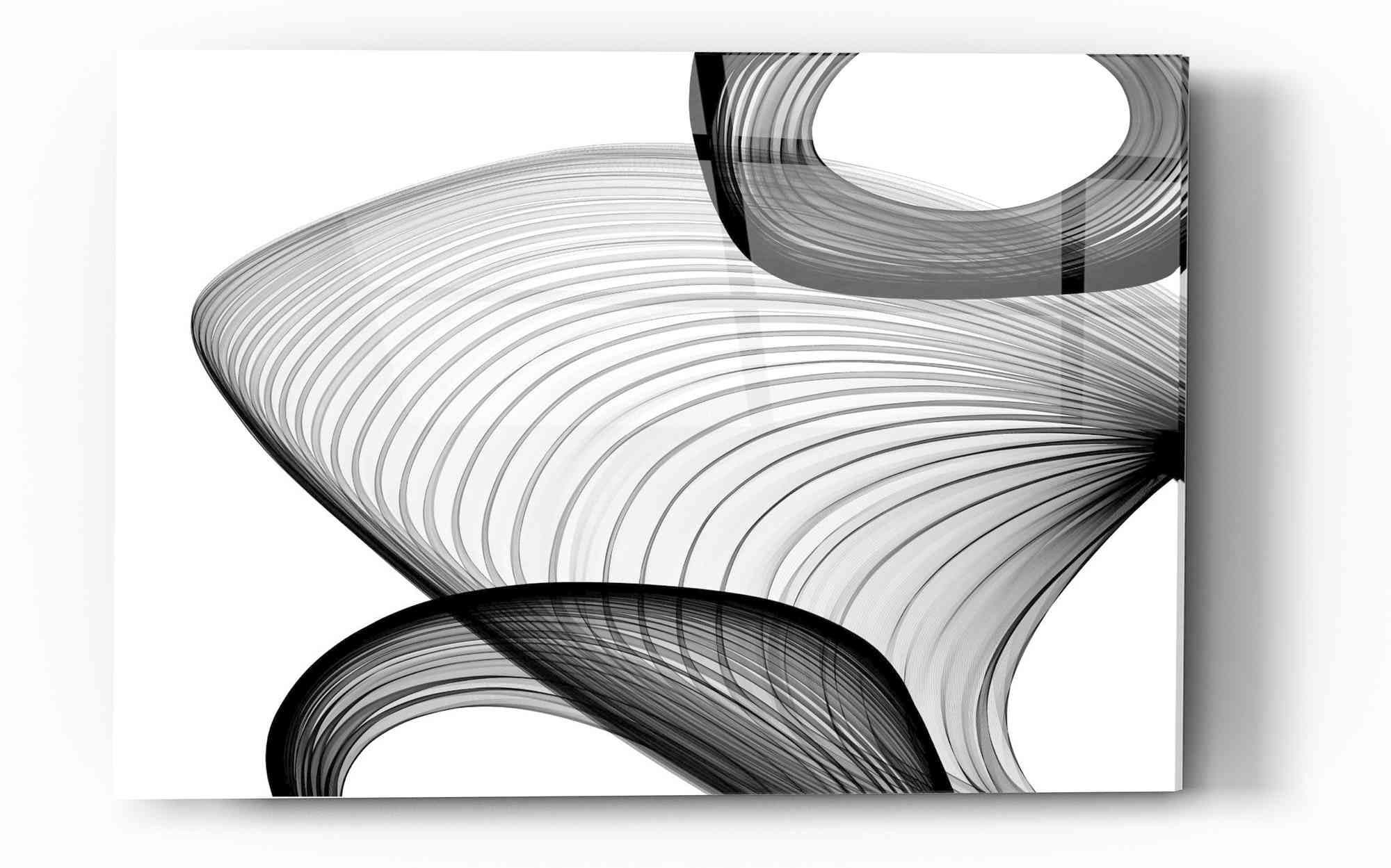 Abstract Black and White 21-59 Acrylic Glass Wall Art by Irena Orlov - 12x16 Inches Modern Home Decor for Living Room, Bedroom or Office