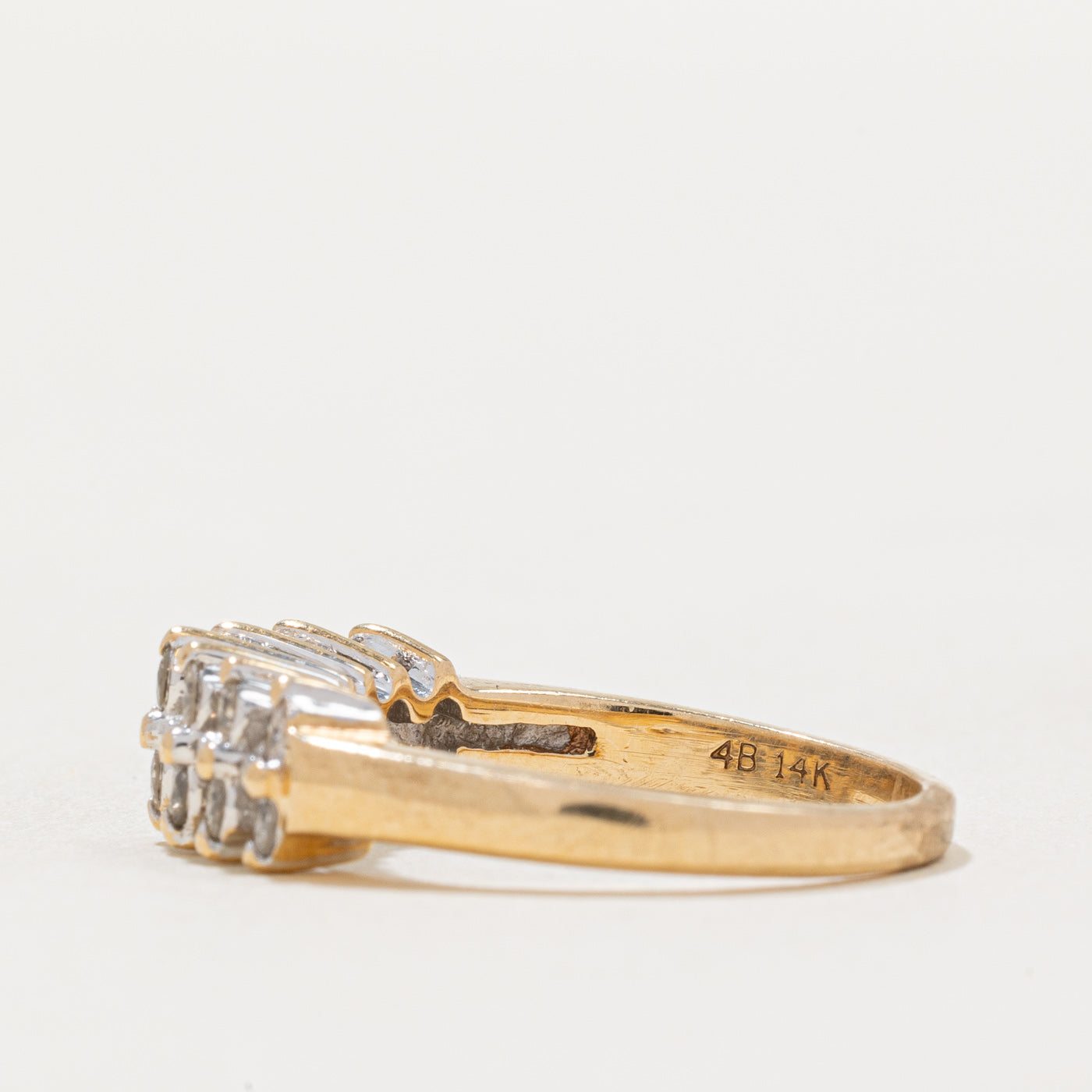0.42ctw Double Row Diamond Ring for Women - Size 6 | Elegant Wedding Band, Anniversary Gift & Everyday Luxury Jewelry