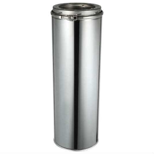 AllFuelHST 6 x 12 Double Wall Chimney Pipe - High Efficiency Stainless Steel Chimney for Wood Stoves, Fireplaces & Heating Systems