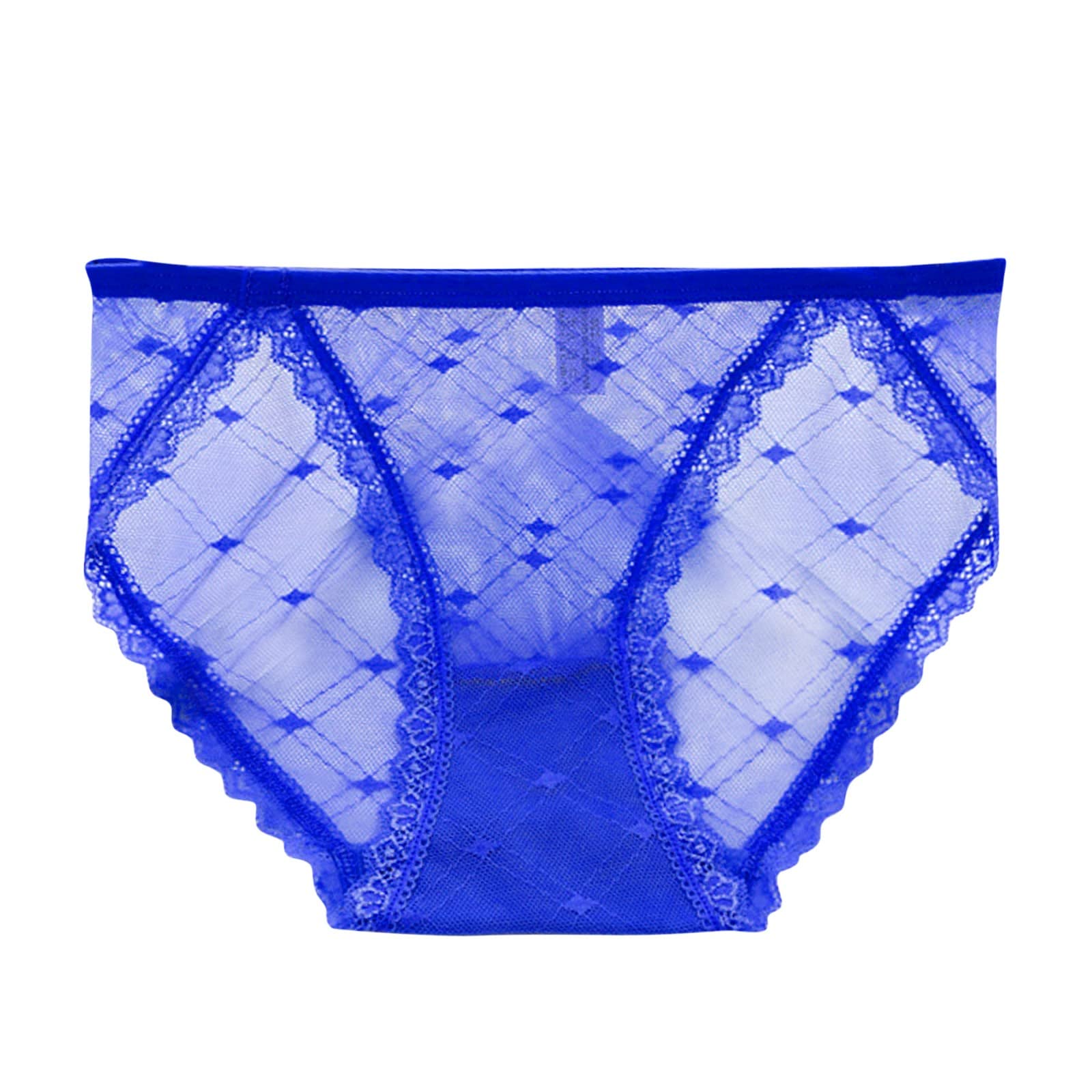 Women's Lace Trim Seamless Sheer Panties - Sexy Briefs with Cotton Crotch - Plus Size Black Underwear - Comfortable & Breathable for Everyday Wear & Special Occasions