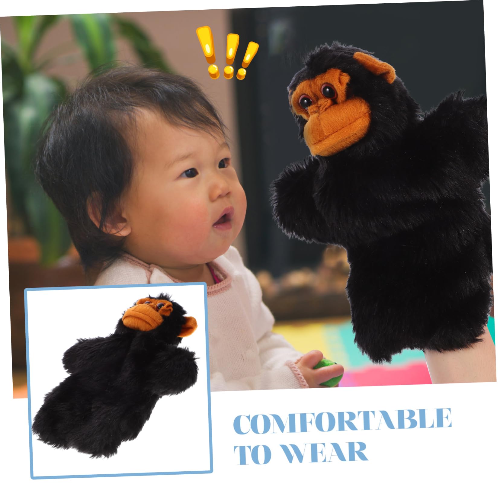 CORHAD Hand Puppet Orangutan Animal Toy for Kids - Interactive Storytelling Puppet, Fun Hand Puppet for Children - Perfect for Playtime, Classroom Activities, and Creative Storytelling