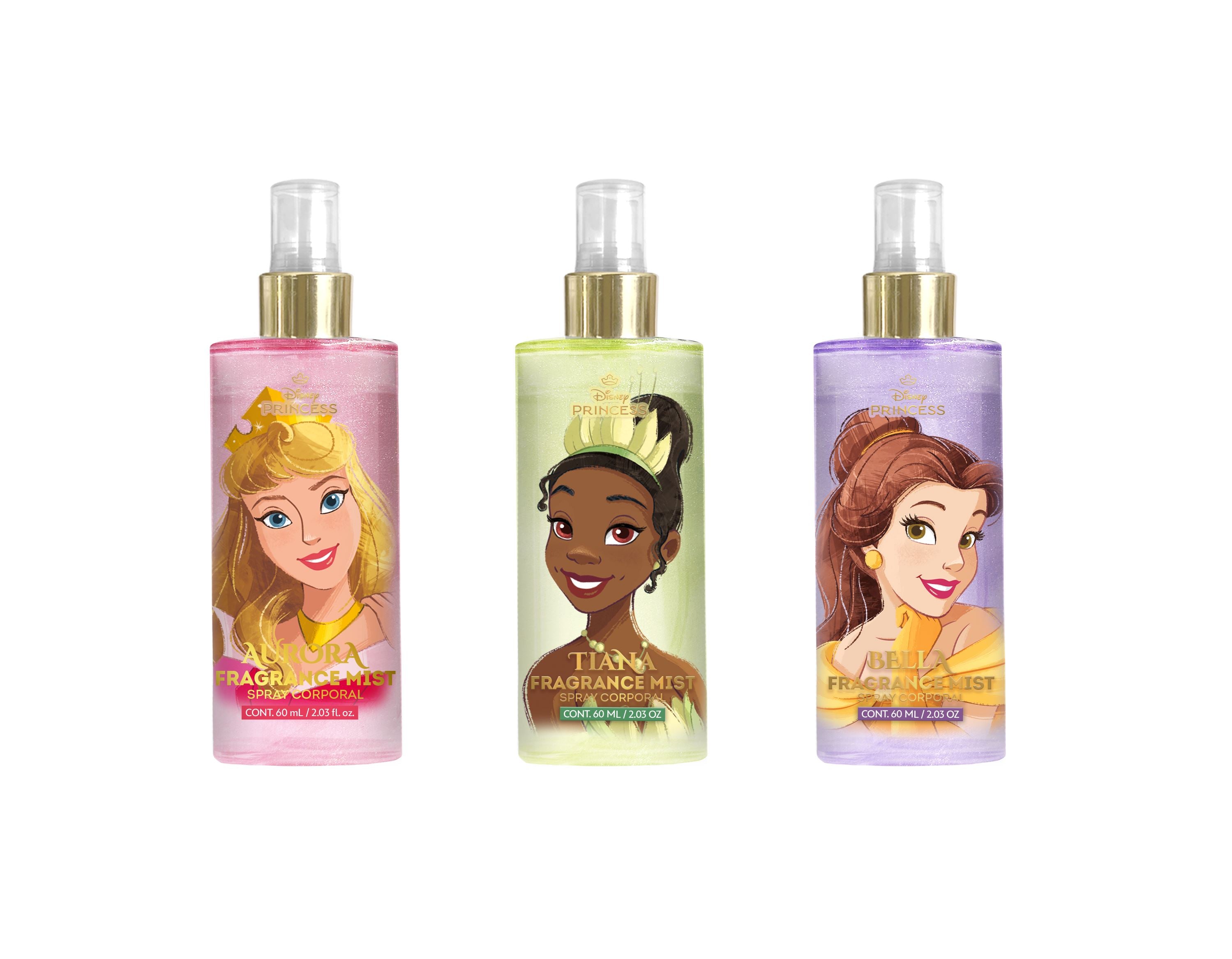 Disney Princess Glitter Fragrance Mist Gift Set - 3 Pack Body Spray for Women & Girls, Perfect for Birthday Gifts, Party Favors & Daily Use