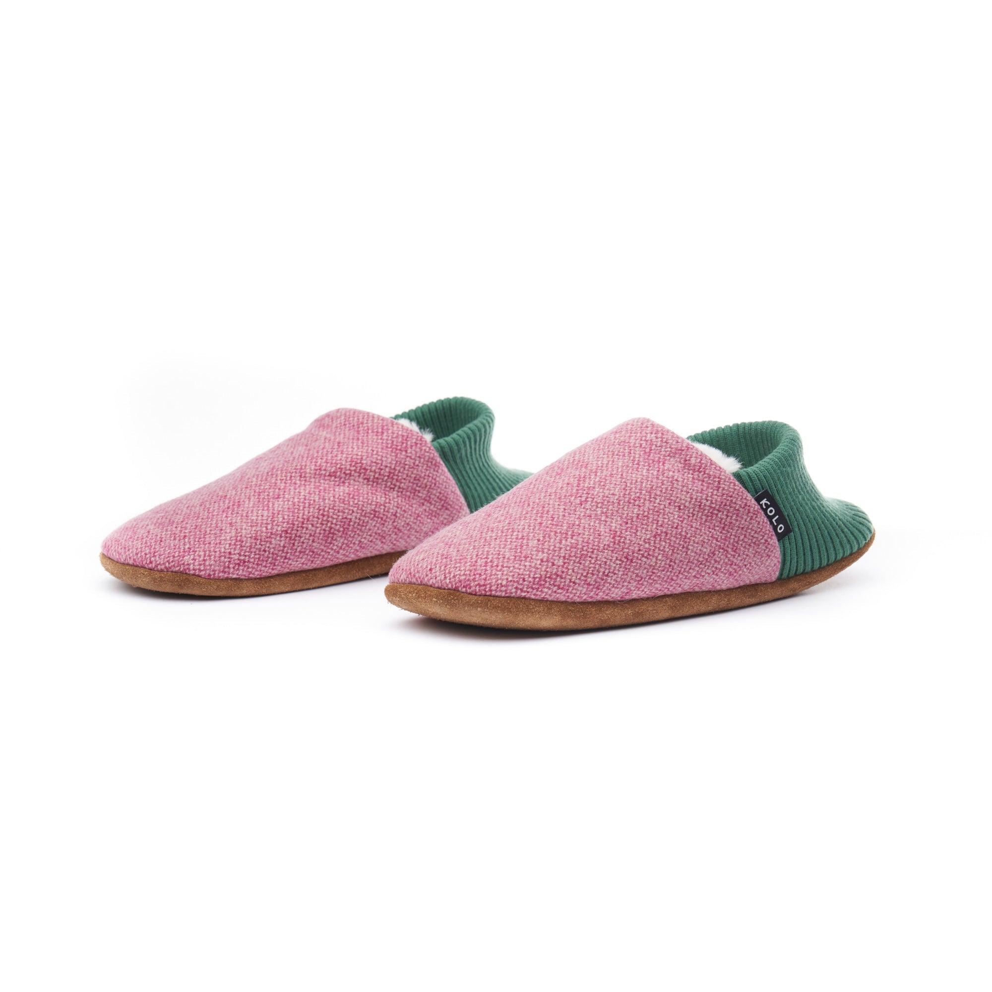 Warm Burel Wool House Slippers with Fur Lining - Cozy Indoor Shoes for Winter Comfort at Home
