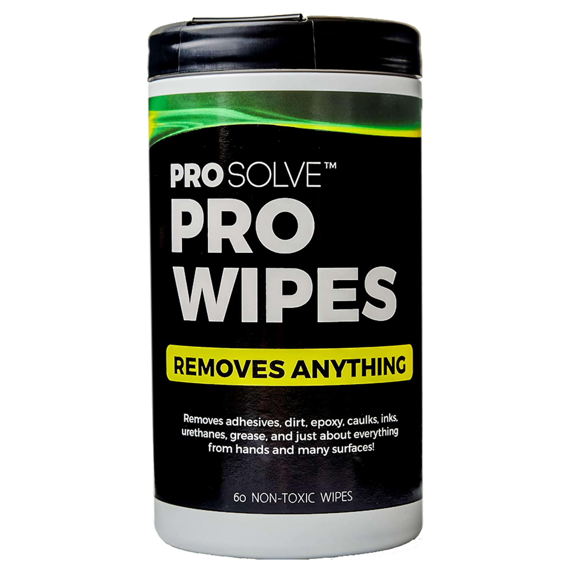Prosolve Industrial Waterless Hand Wipes - 60 Count Single Canister | Antibacterial & Sanitizing Wipes for Workshops, Garages & Job Sites