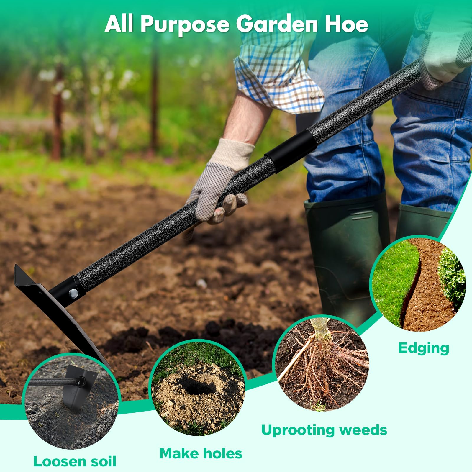 Sharp Triangle Garden Hoe - 60