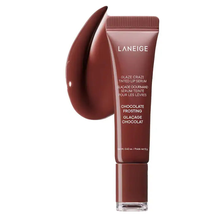 LANEIGE Labial Glaze Craze Tinted Polypeptide Lip Serum - Hydrating Plumping Lip Treatment for Dry Lips, Perfect for Daily Moisture & Night Care