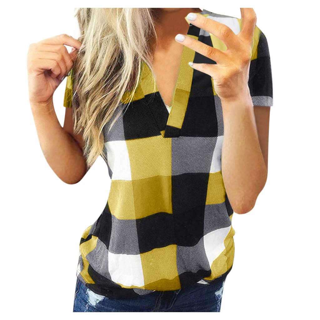 Cute Women's Long Sleeve Crewneck Sweatshirt - Fall Fashion Tunic Top & Basic Tee in Yellow | Casual Outfit & Layering Essential