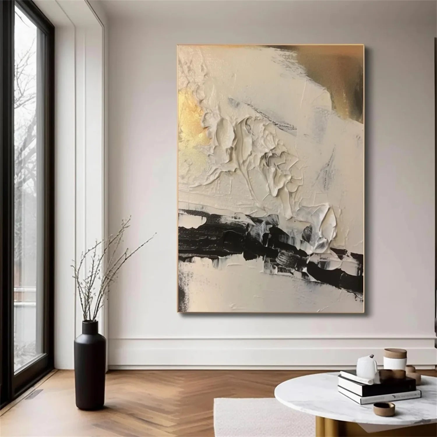 Abstract Painting #AB 239 - Modern Wall Art for Living Room, Bedroom & Office Decor - Handmade Canvas Artwork for Home & Commercial Spaces