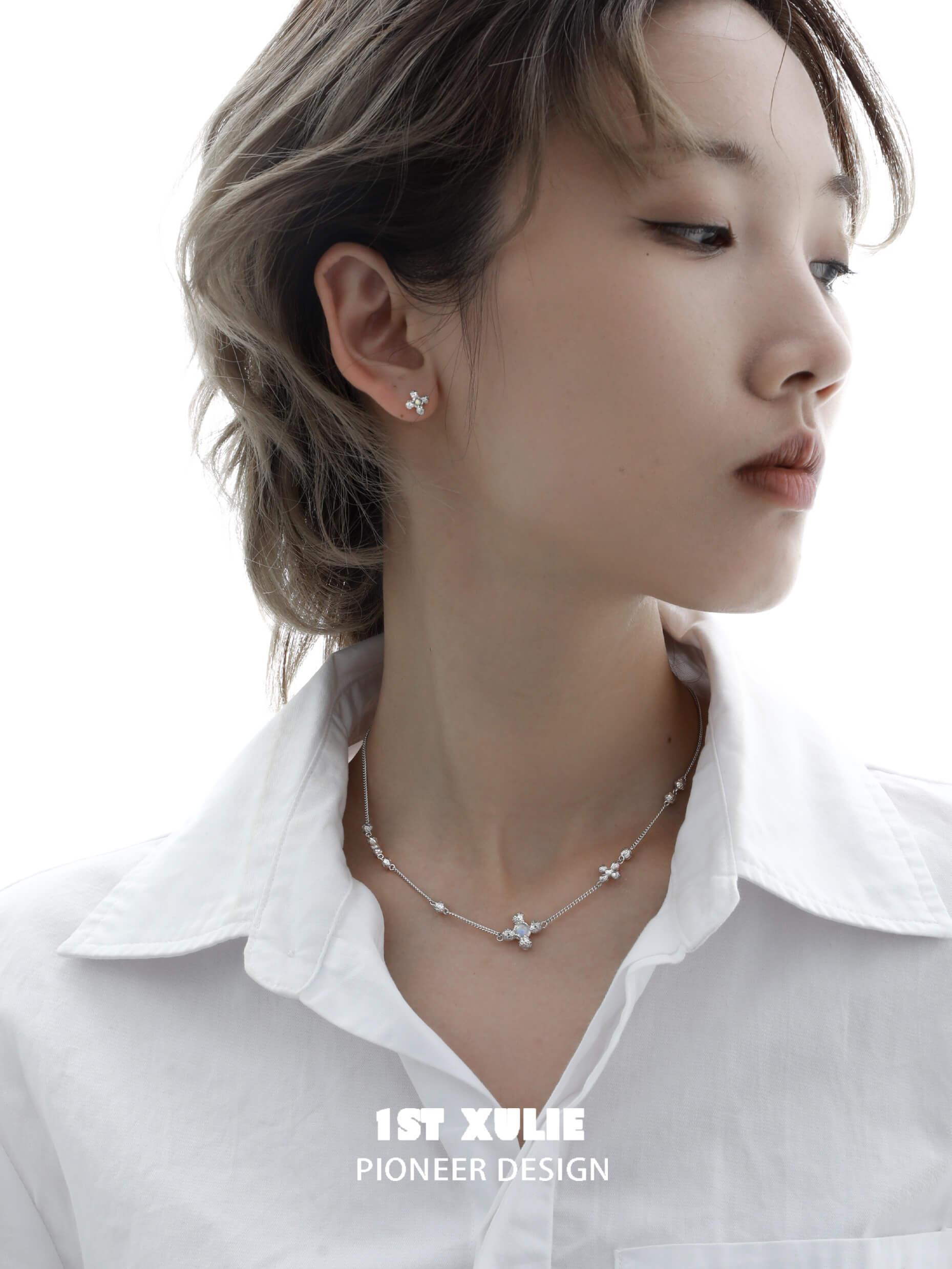 Moon Stone S925 Sterling Silver Opal Necklace for Women - Elegant Dainty Jewelry Gift for Birthday, Anniversary & Special Occasions