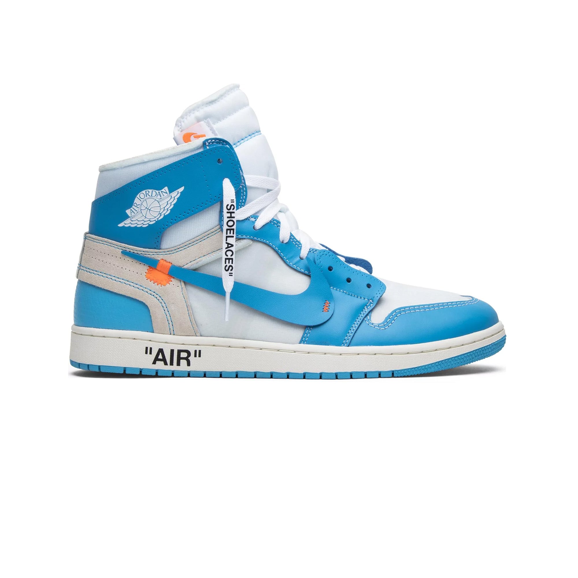 Authentic Air Jordan 1 x Off-White 'UNC' Retro High OG Sneakers (2018 Release) - Limited Edition Basketball Shoes for Streetwear & Sneaker Collectors