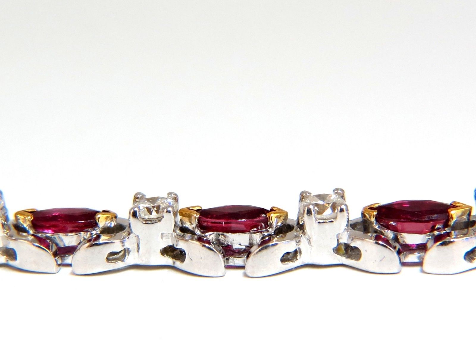 3.50ct Natural Ruby & 2.50ct Diamond Bracelet in 14K Gold - Elegant Jewelry for Women, Perfect for Weddings, Anniversaries & Special Occasions
