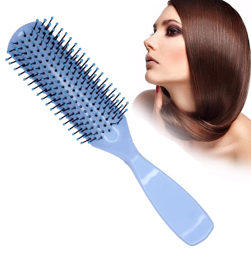 Ekan Professional Flat Hair Brush with Handle for Men & Women - Detangling & Styling Tool for All Hair Types (Random Color) - Perfect for Home, Salon & Travel Use