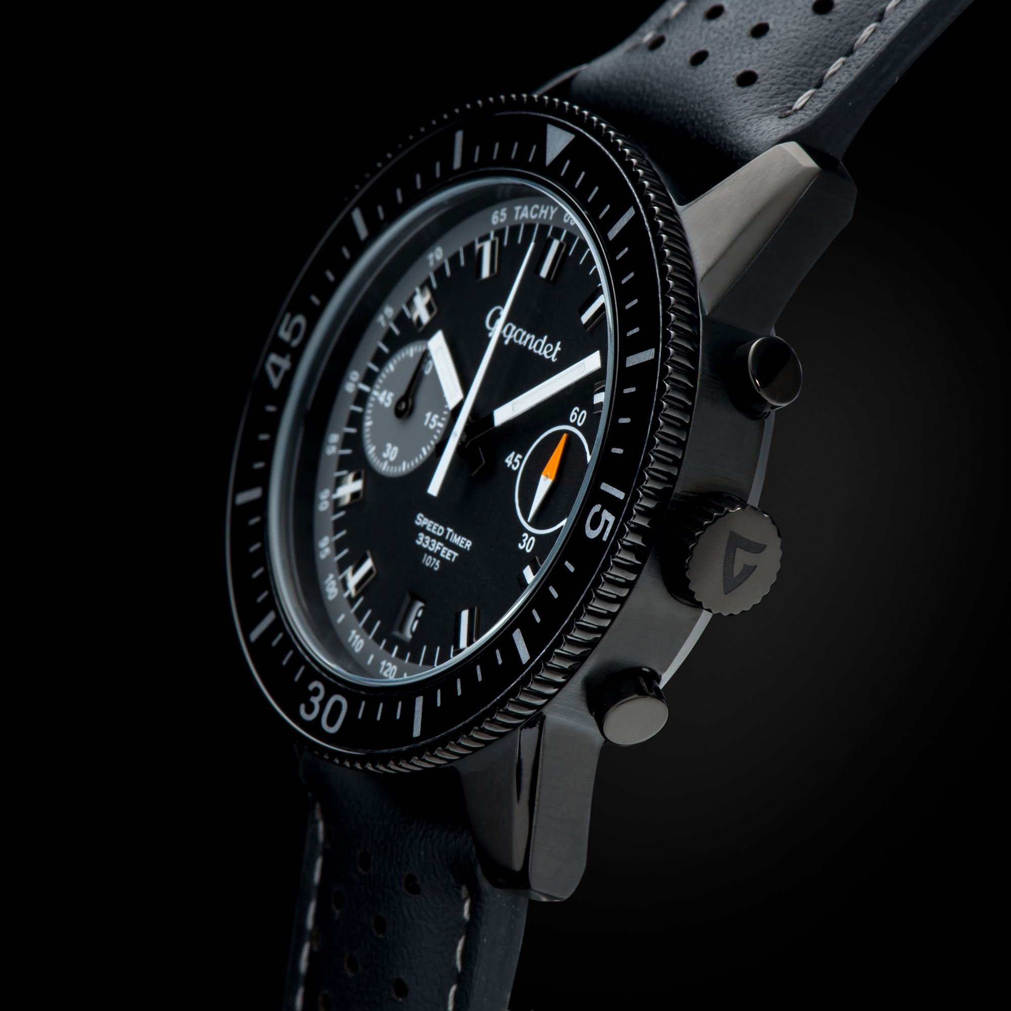 Gigandet Speed Timer Men's Analog Quartz Chronograph Watch - Black G7-007 | Waterproof Sports Watch for Running, Swimming & Outdoor Activities