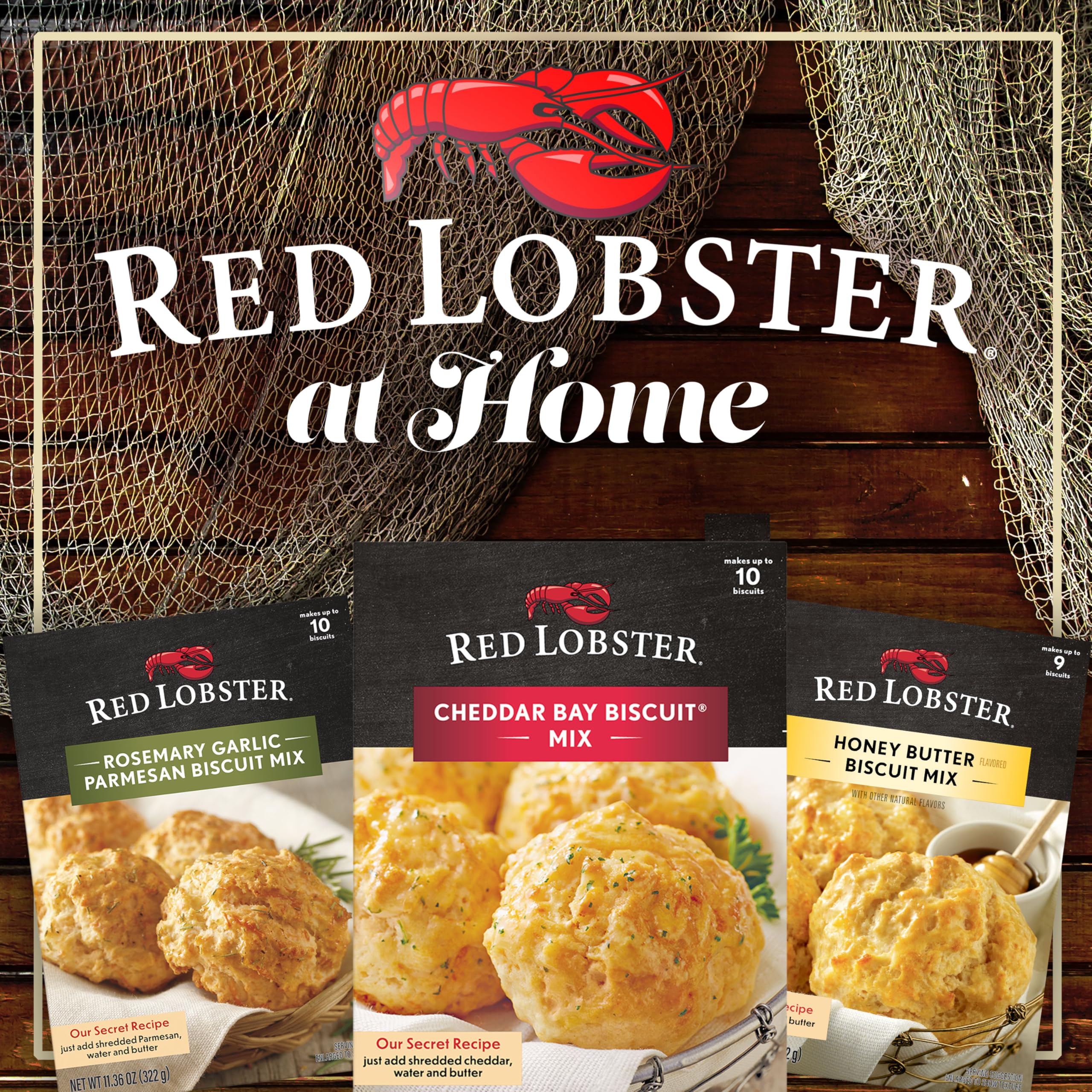 Red Lobster Rosemary Garlic Parmesan Biscuit Mix with Herb Seasoning - 11.36 Oz Box (Pack of 12) | Easy Homemade Biscuits for Dinner Parties, Family Gatherings & Holiday Meals
