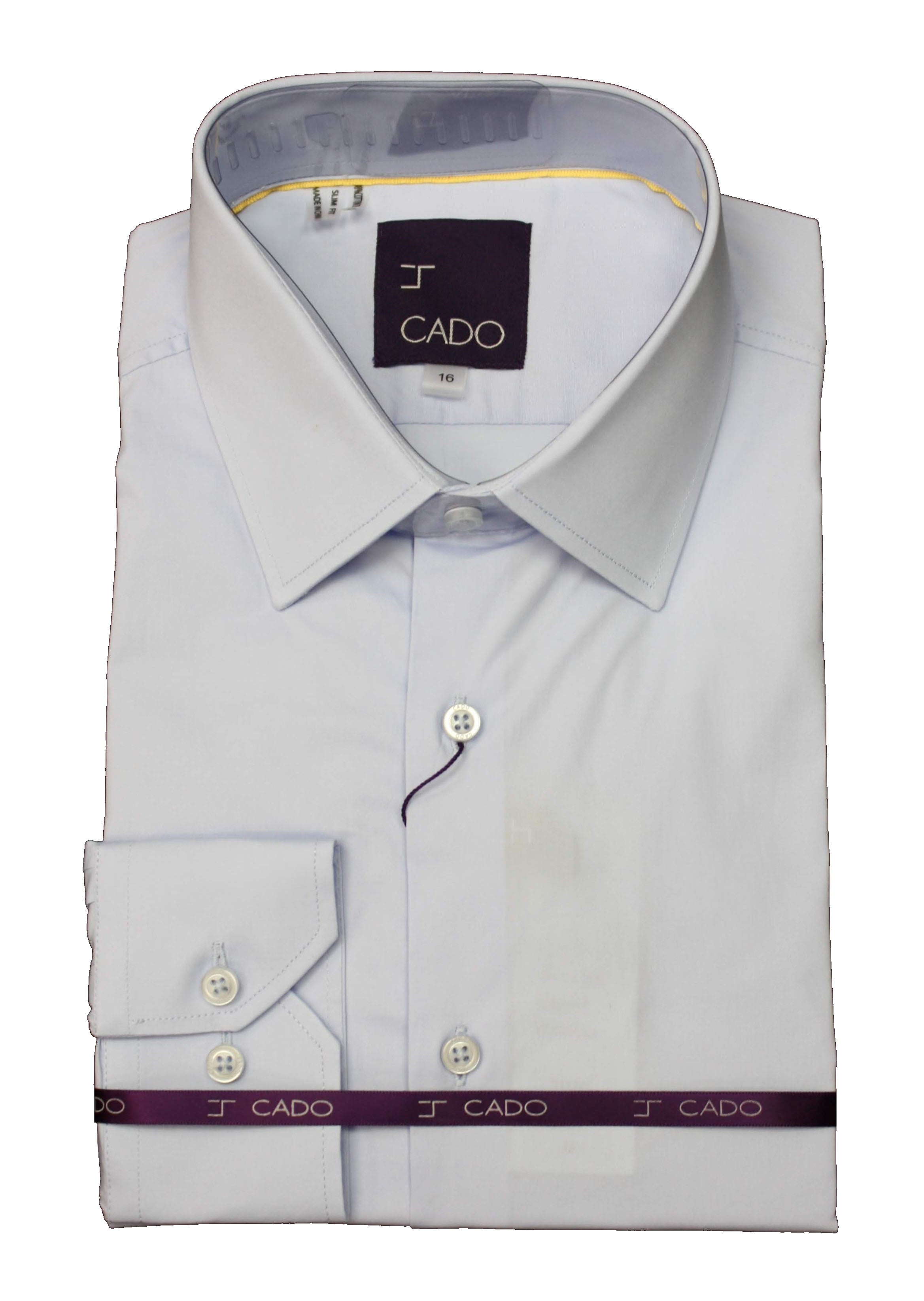 Premium Cado Long Sleeve Blue Button-Down Shirt for Men - Comfortable Business Casual Wear - Perfect for Office, Meetings & Smart Casual Outfits