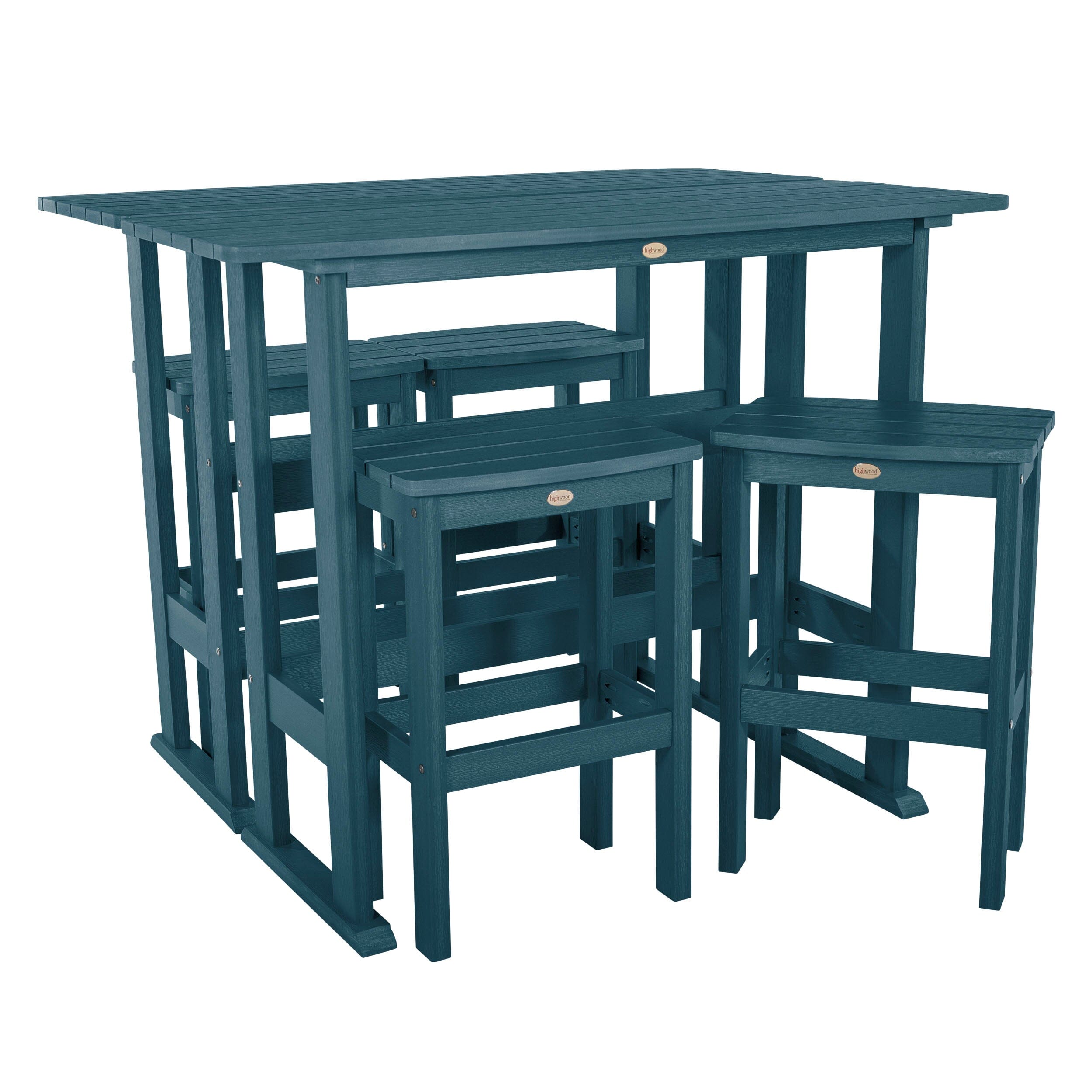 Lehigh 6-Piece Bar Height Balcony Patio Set - Outdoor Dining & Relaxing Furniture for Small Spaces