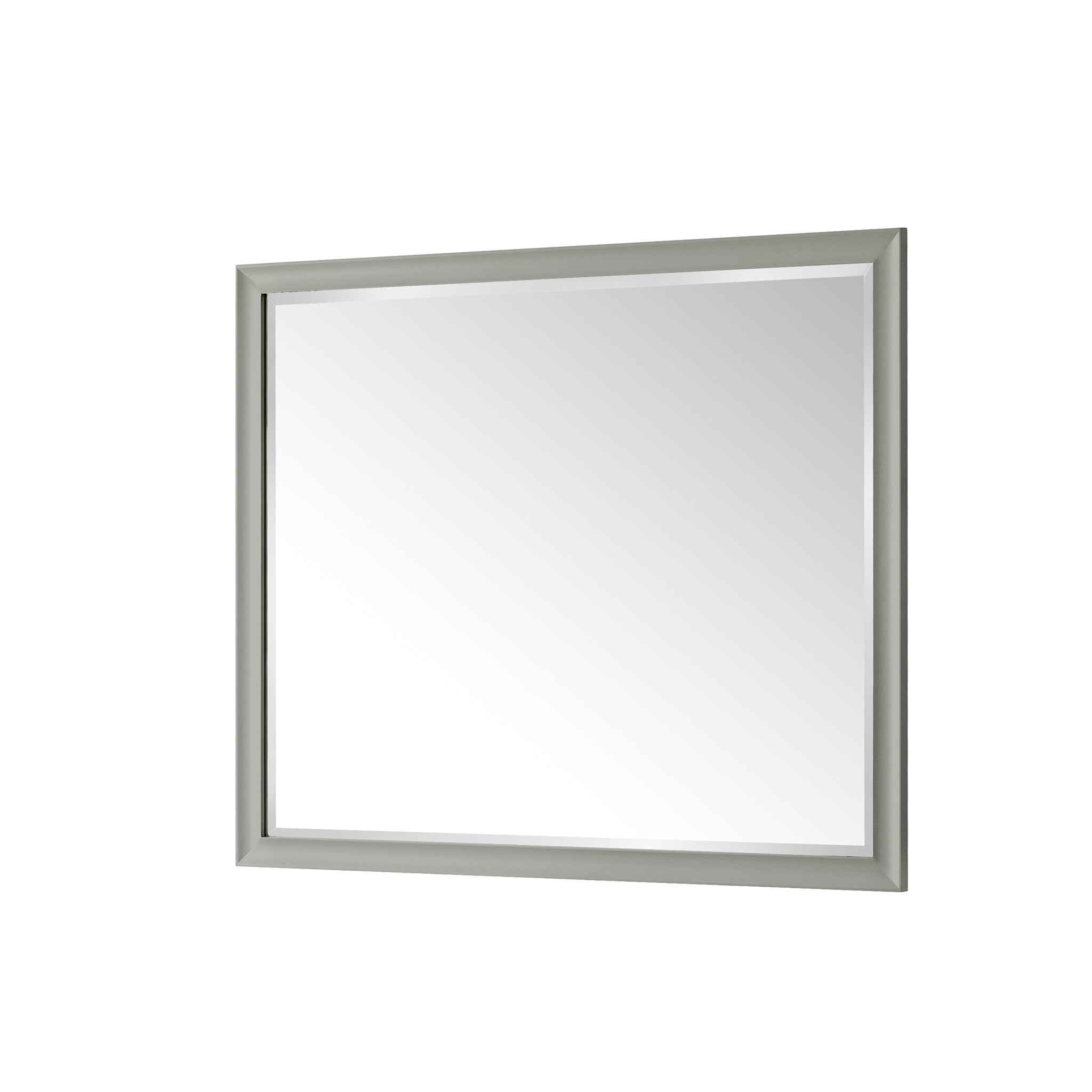 Glenbrooke 48-Inch Wall Mirror in Urban Gray - Modern Framed Bathroom Vanity Mirror for Home Decor & Makeup Station