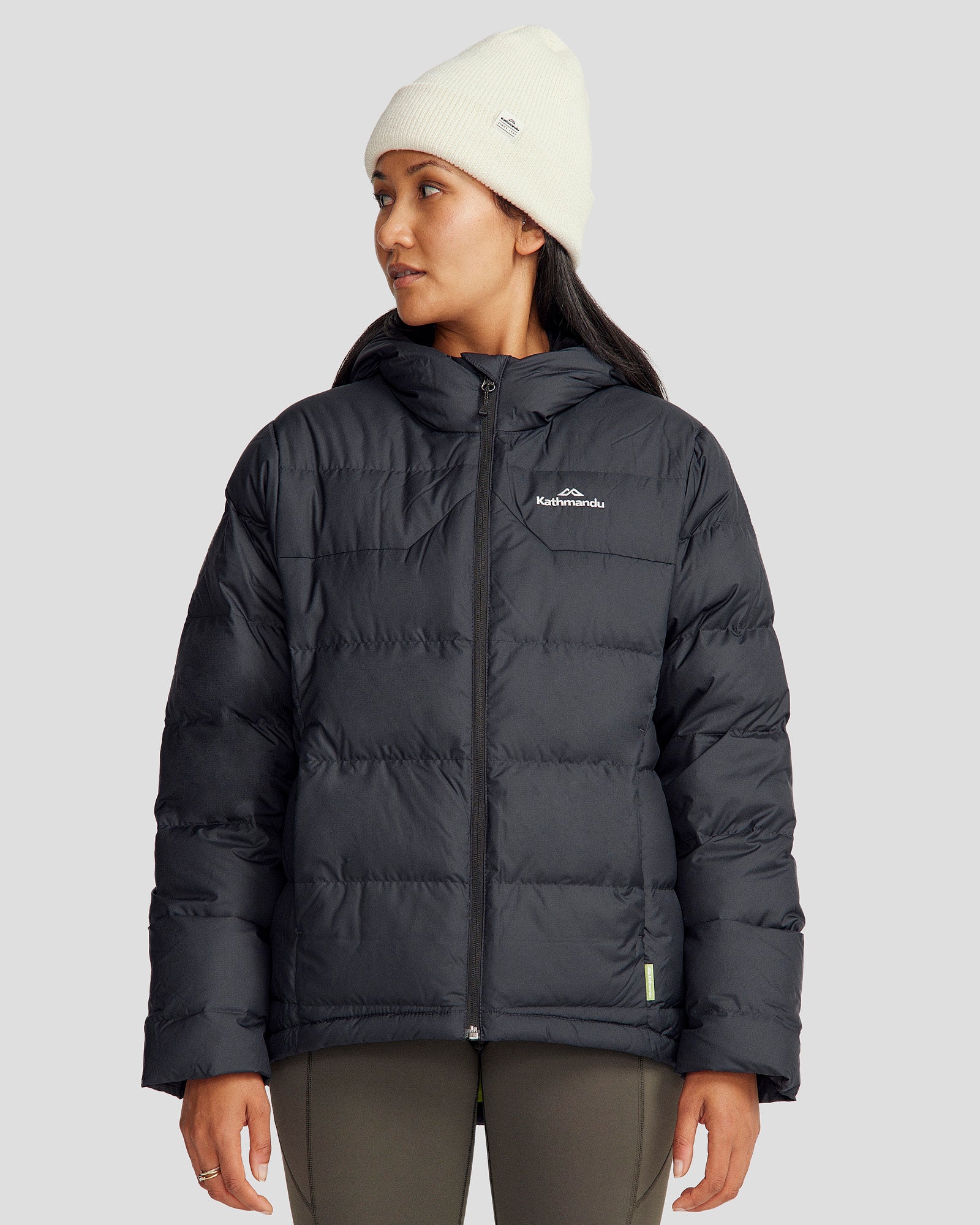 Women's Epiq Hooded Down Jacket - Lightweight Winter Coat, Waterproof & Windproof, Warm Puffer Jacket for Outdoor Activities (Black) - Perfect for Skiing, Hiking & Cold Weather Fashion