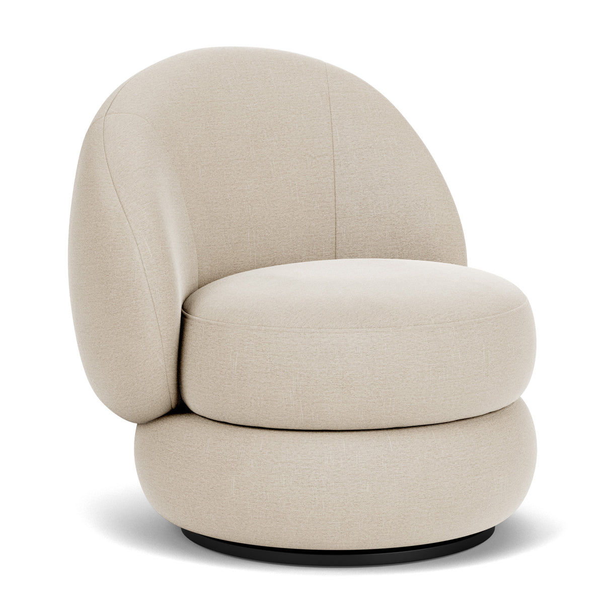 Alma Fabric Swivel Armchair - Modern Upholstered Lounge Chair with 360° Rotation, Comfortable Living Room Accent Chair for Home Office, Reading Nook, or Bedroom Relaxation
