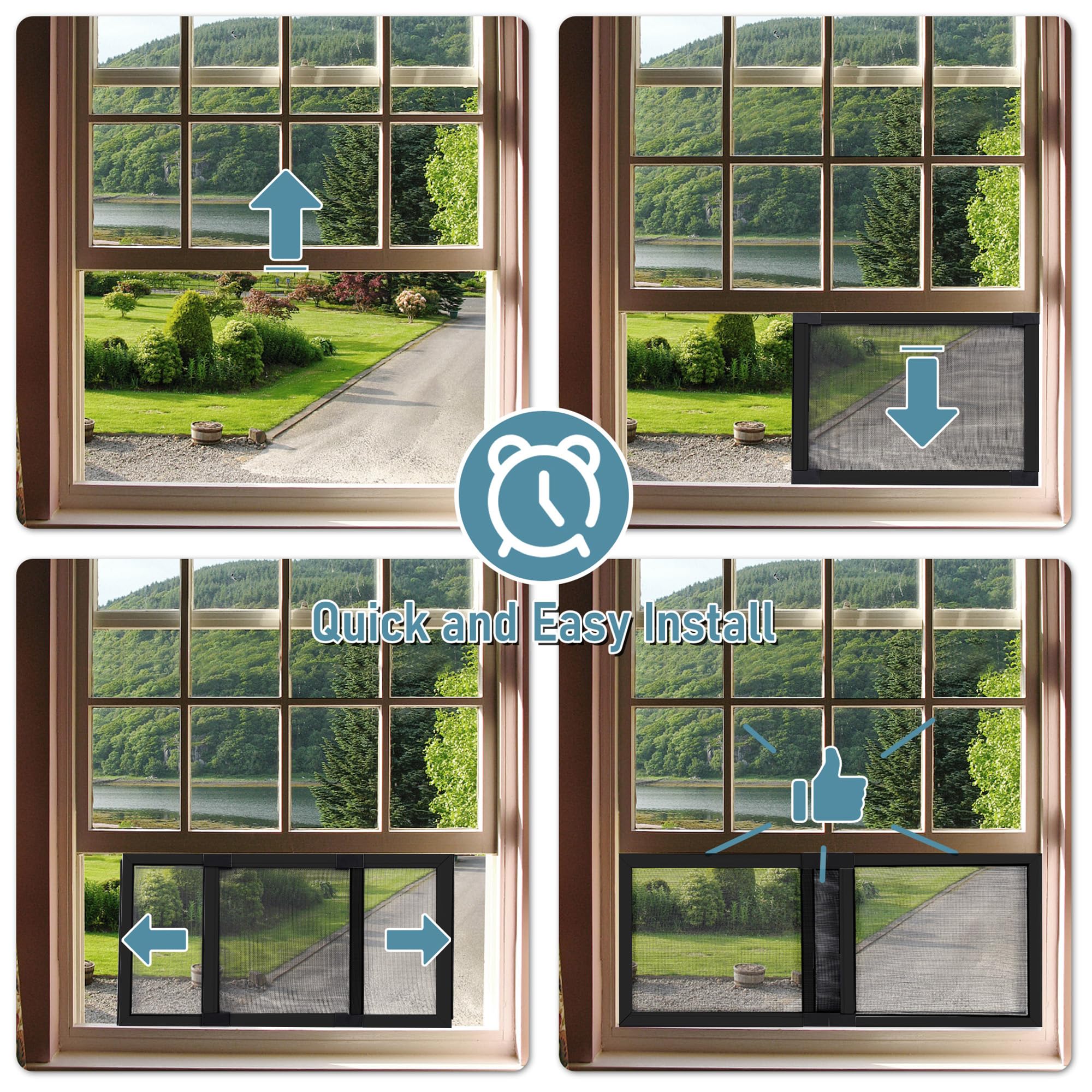 Adjustable Expandable Window Screen 10”H x 14