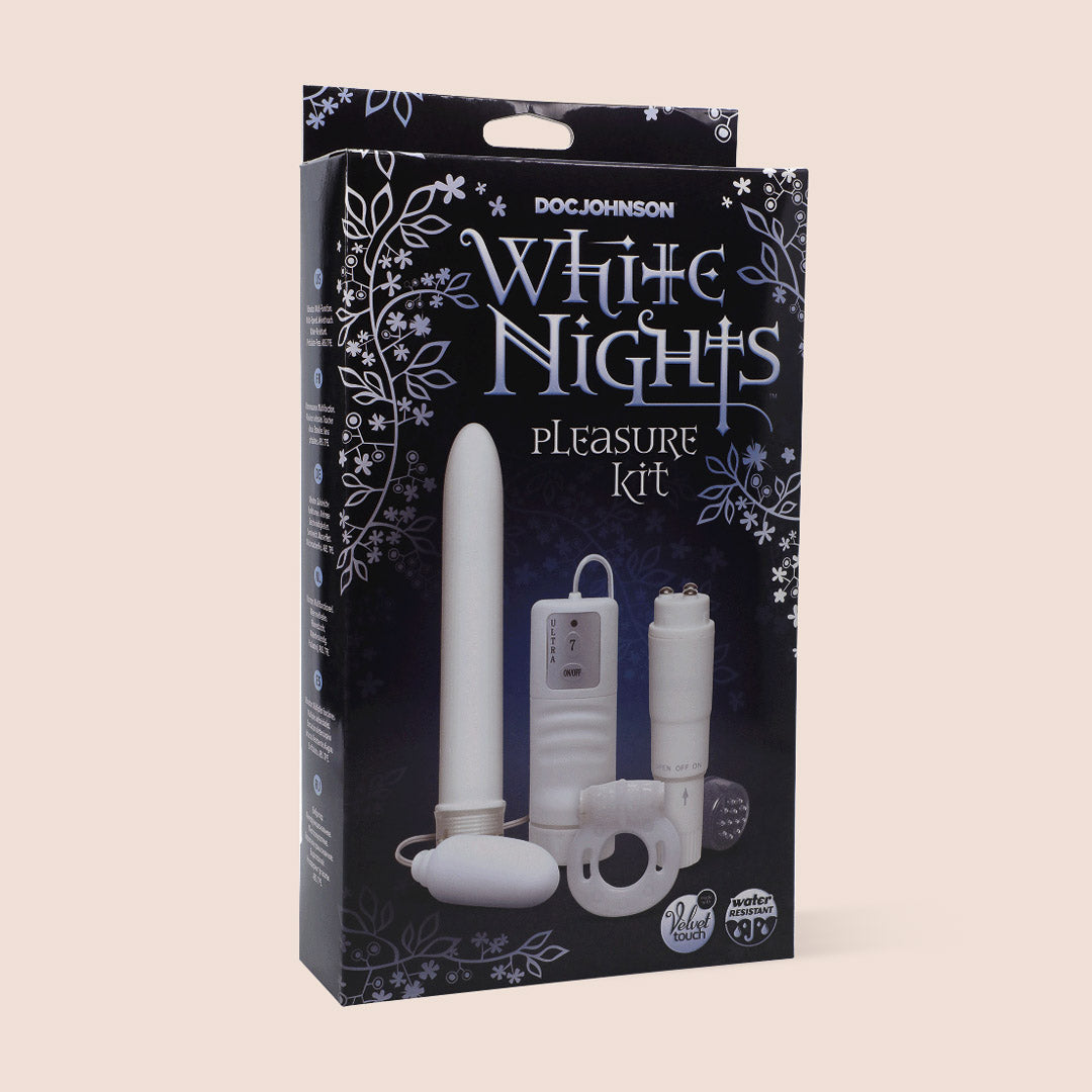 White Nights Pleasure Kit - Rechargeable Vibrating Massager Set for Couples | Waterproof & Ultra Quiet | Perfect for Romantic Nights, Spa Relaxation & Intimate Moments