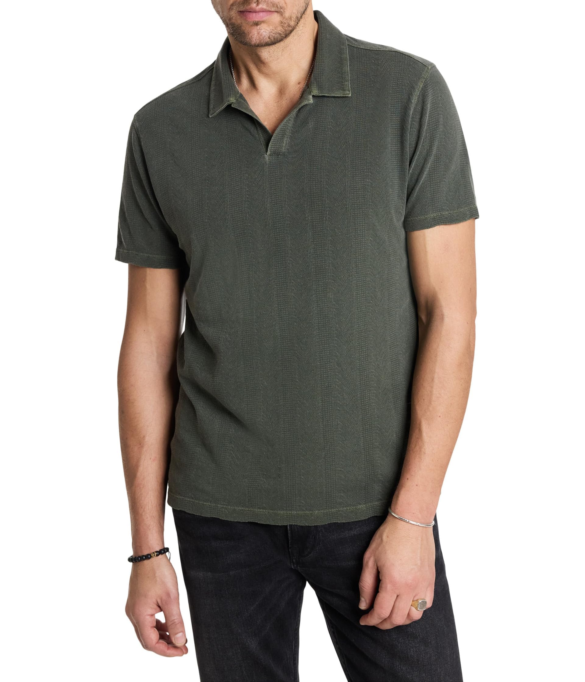 John Varvatos Men's Zion Polo Shirt - Premium Cotton Short Sleeve Casual & Business Wear - Perfect for Office, Golf, and Summer Outings