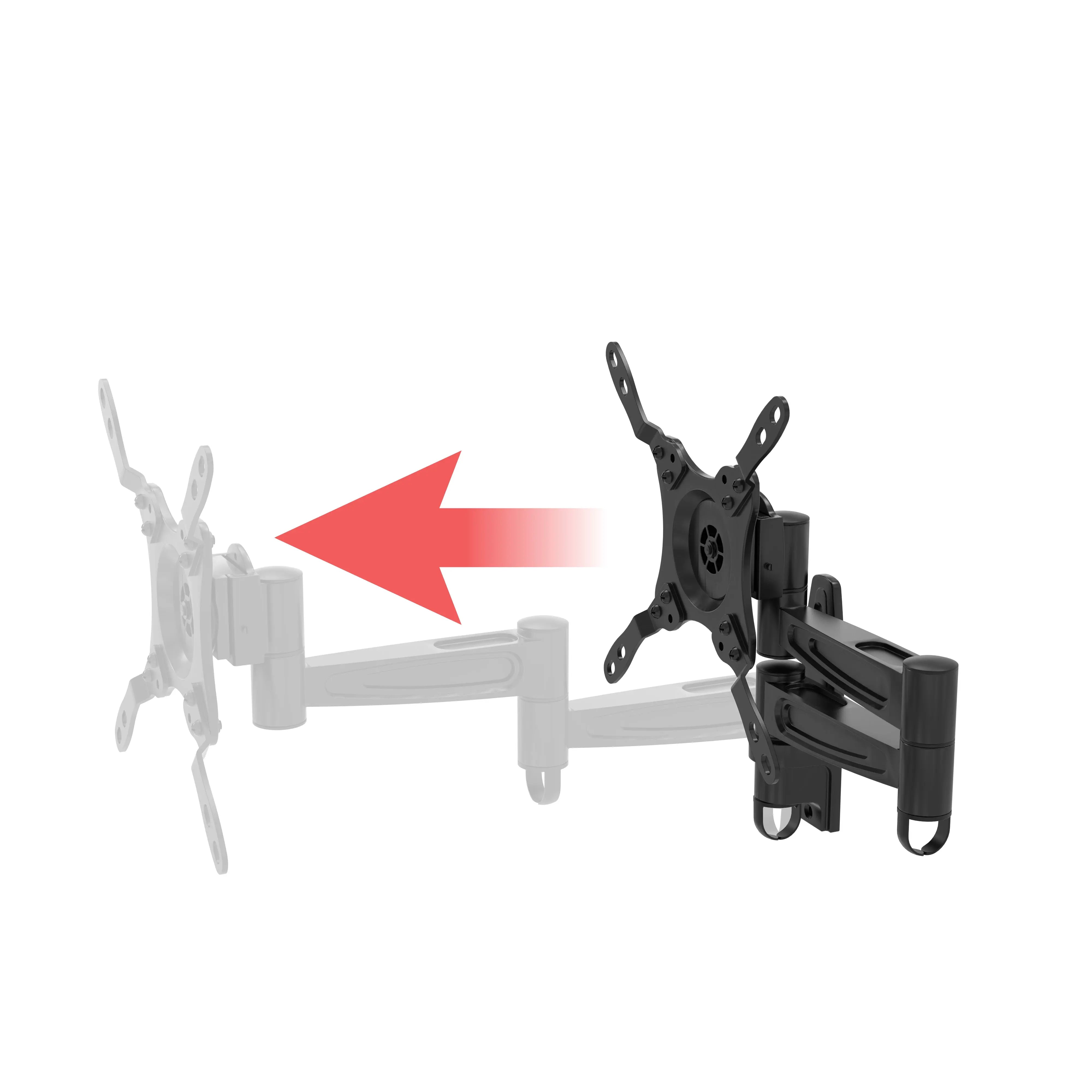 Universal VESA Articulating TV Wall Mount Bracket - Full Motion Adjustable Arm for 13-42 inch Flat Screen TVs & Computer Monitors - Perfect for Living Room, Bedroom, Office & Gaming Setup