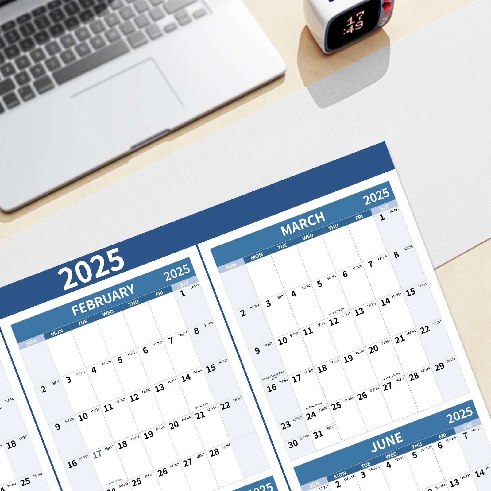 2025 Large Wall Calendar 34.8