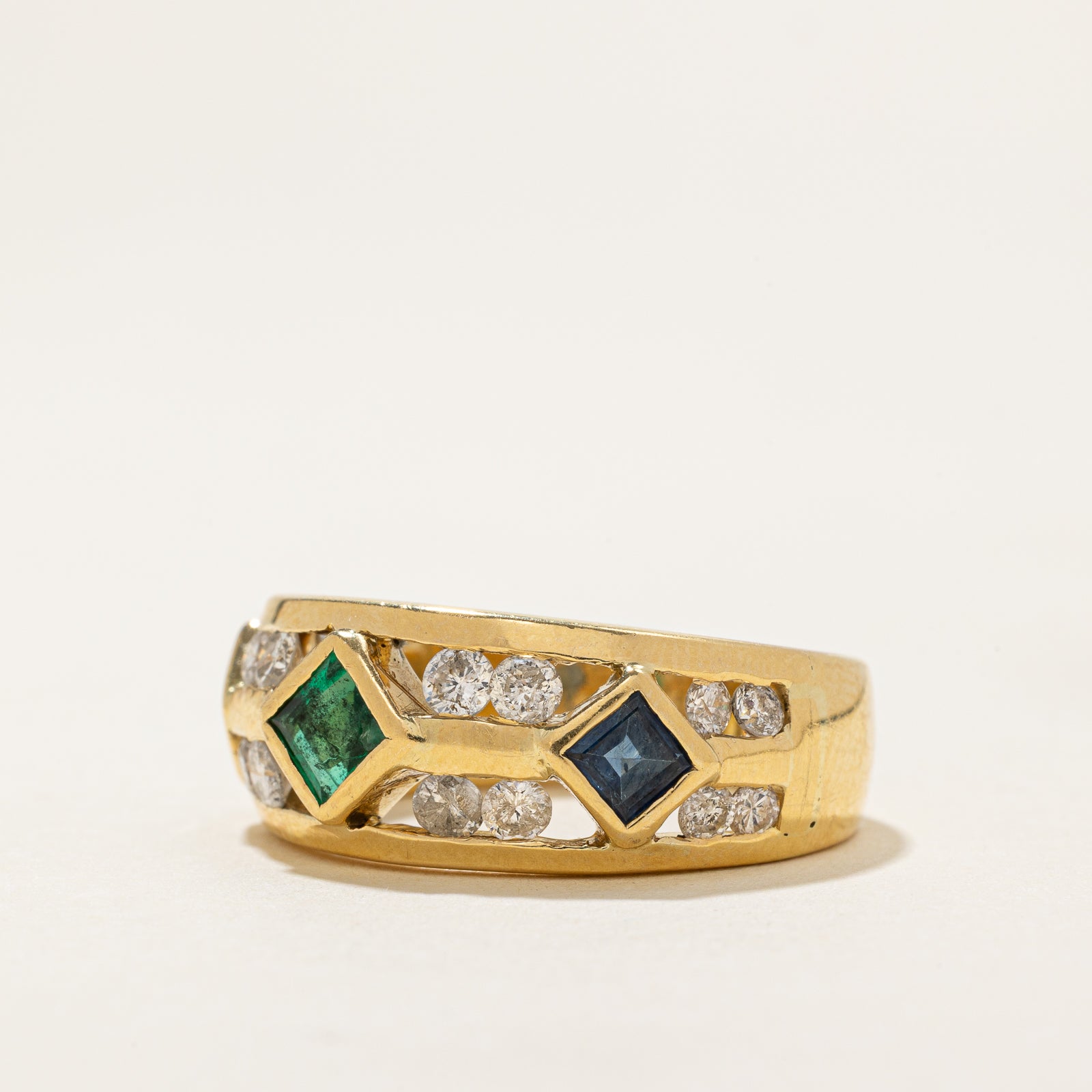 Exquisite 0.75ctw & 0.80ctw Multi Gemstone Diamond Ring - Size 8 | Elegant Jewelry for Weddings, Anniversaries & Special Occasions