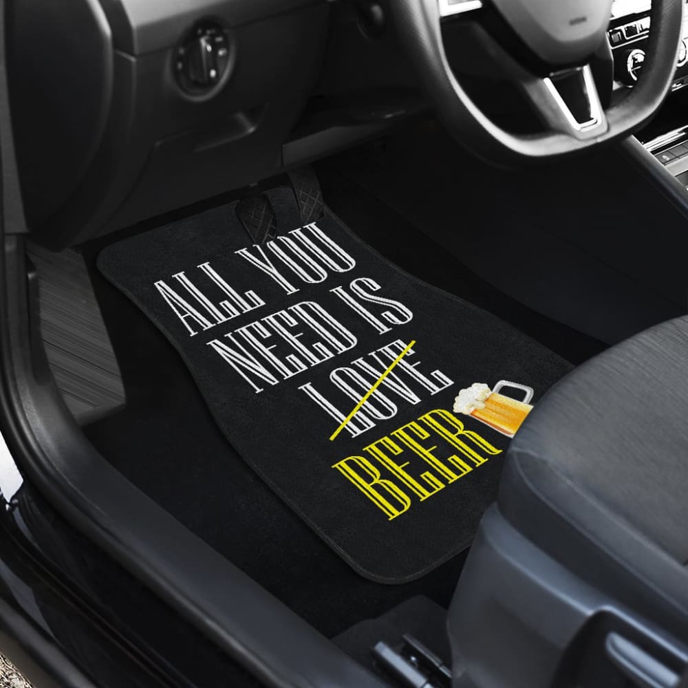 Premium Beer-Themed Car Floor Mats - Non-Slip, Custom Fit for Most Vehicles - Perfect for Beer Lovers & Tailgating Parties
