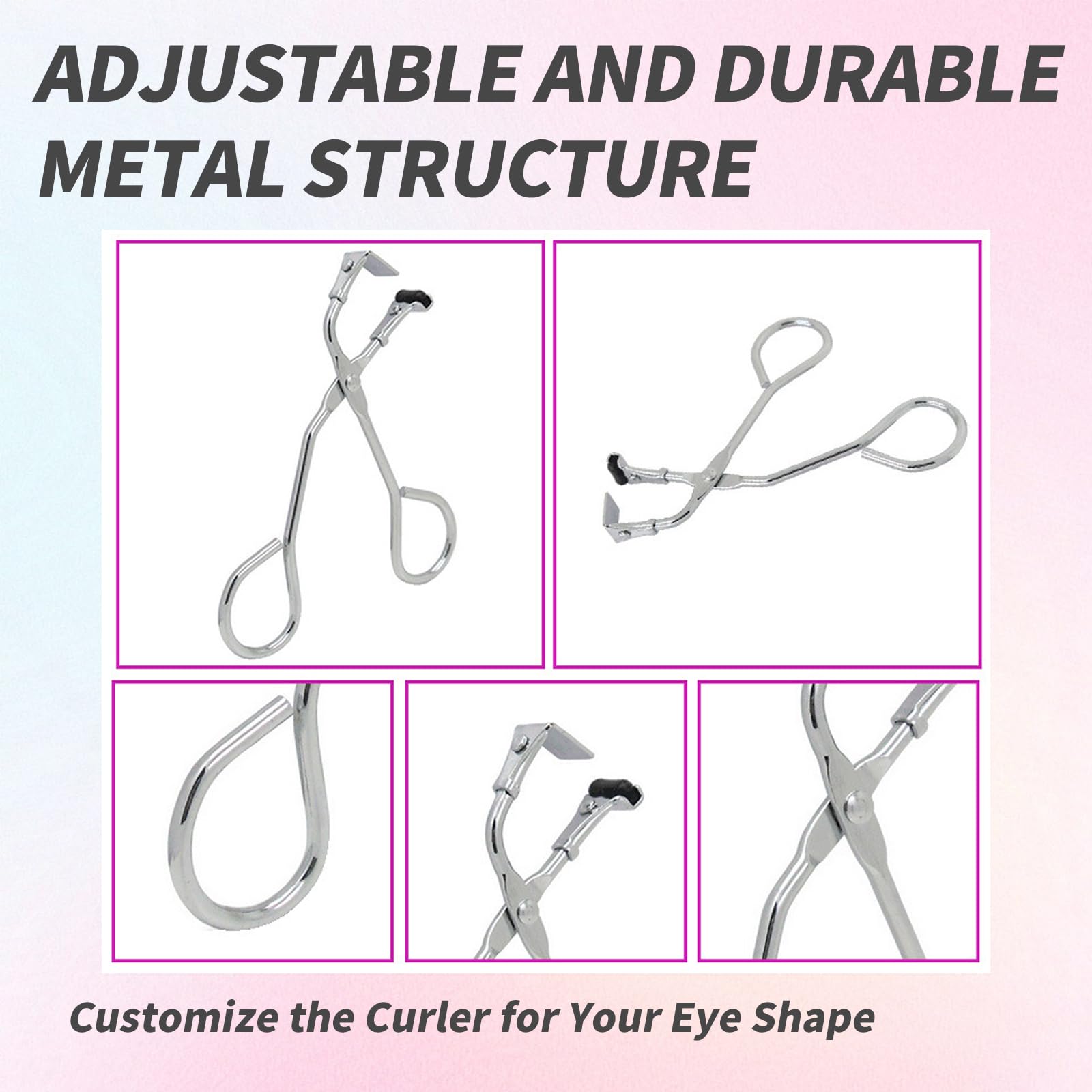 2 Pack Mini Eyelash Curler - Silicone No-Pinch Design with Refill Pads, Perfect for Small/Segmented Lashes - Precision Tool for Dramatic Curled Look - Ideal for Travel, Home Use & Professional Makeup Kits