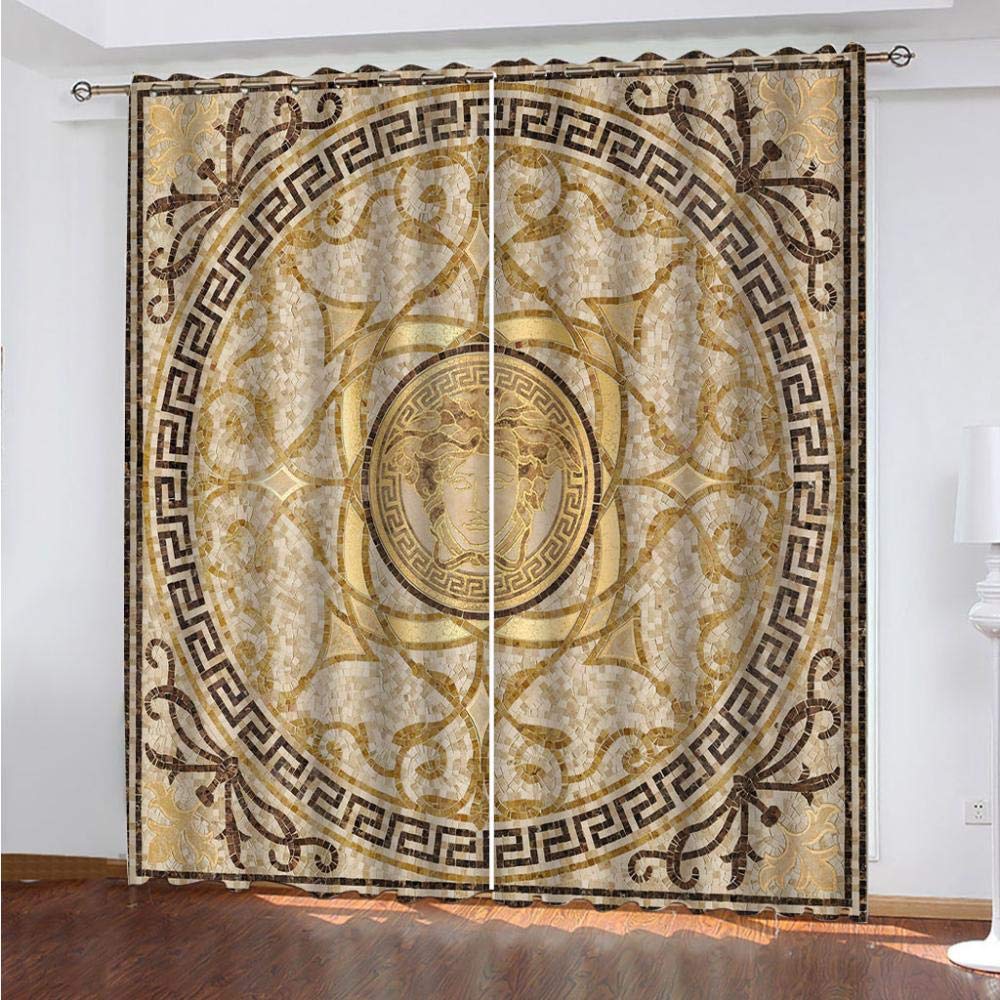 ONVKYY Blackout Curtains Thermal Insulated & Noise Reducing - Classic Avatar Parquet Design for Kids Bedroom, Nursery, Living Room, Office & Kitchen - 78.7