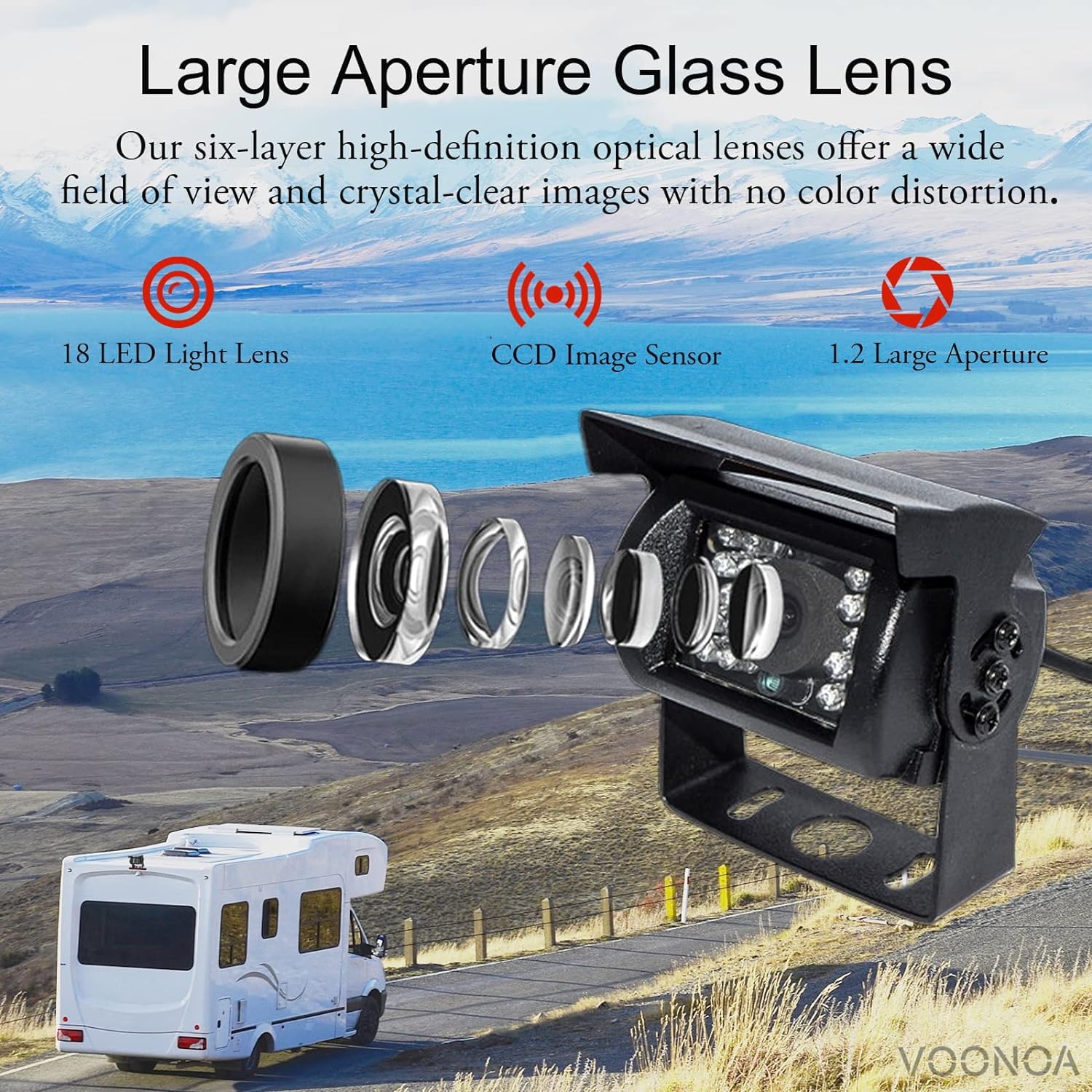 Gofemial 1080P HD Reversing Backup Camera with 4.5