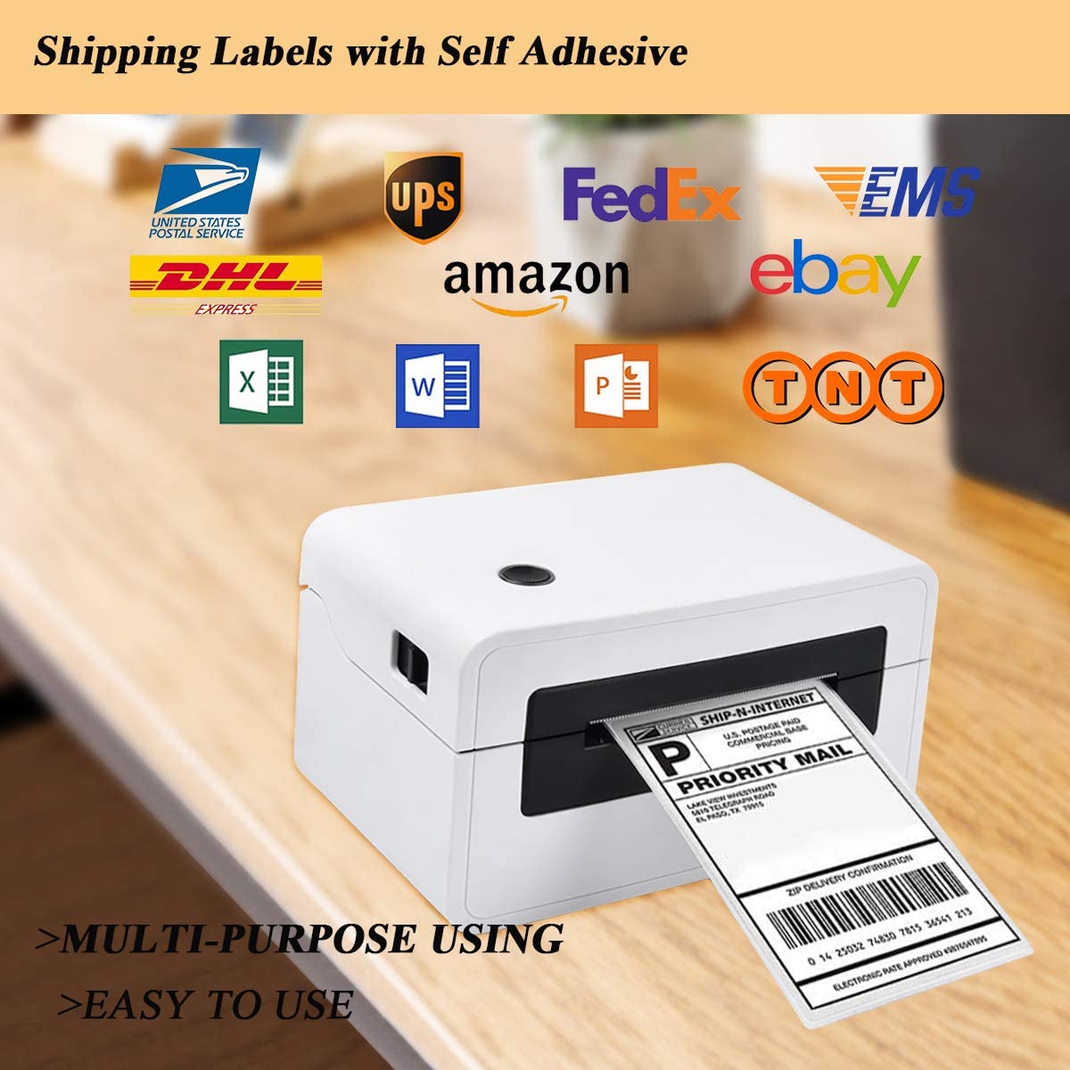 4x6 Thermal Labels - Fan Fold 500 Sheets for Shipping, Mailing & Inventory - Compatible with Zebra, Rollo & Thermal Printers - Perfect for Ecommerce, Logistics & Small Business Use