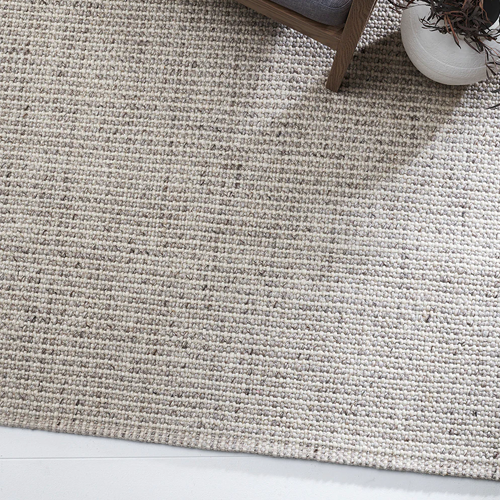 Baya Kansas Floor Rug - Oyster/Natural - 200cm x 300cm (6.6ft x 9.8ft) - Soft Modern Area Rug for Living Room, Bedroom, Office - Non-Slip Comfortable Home Decor