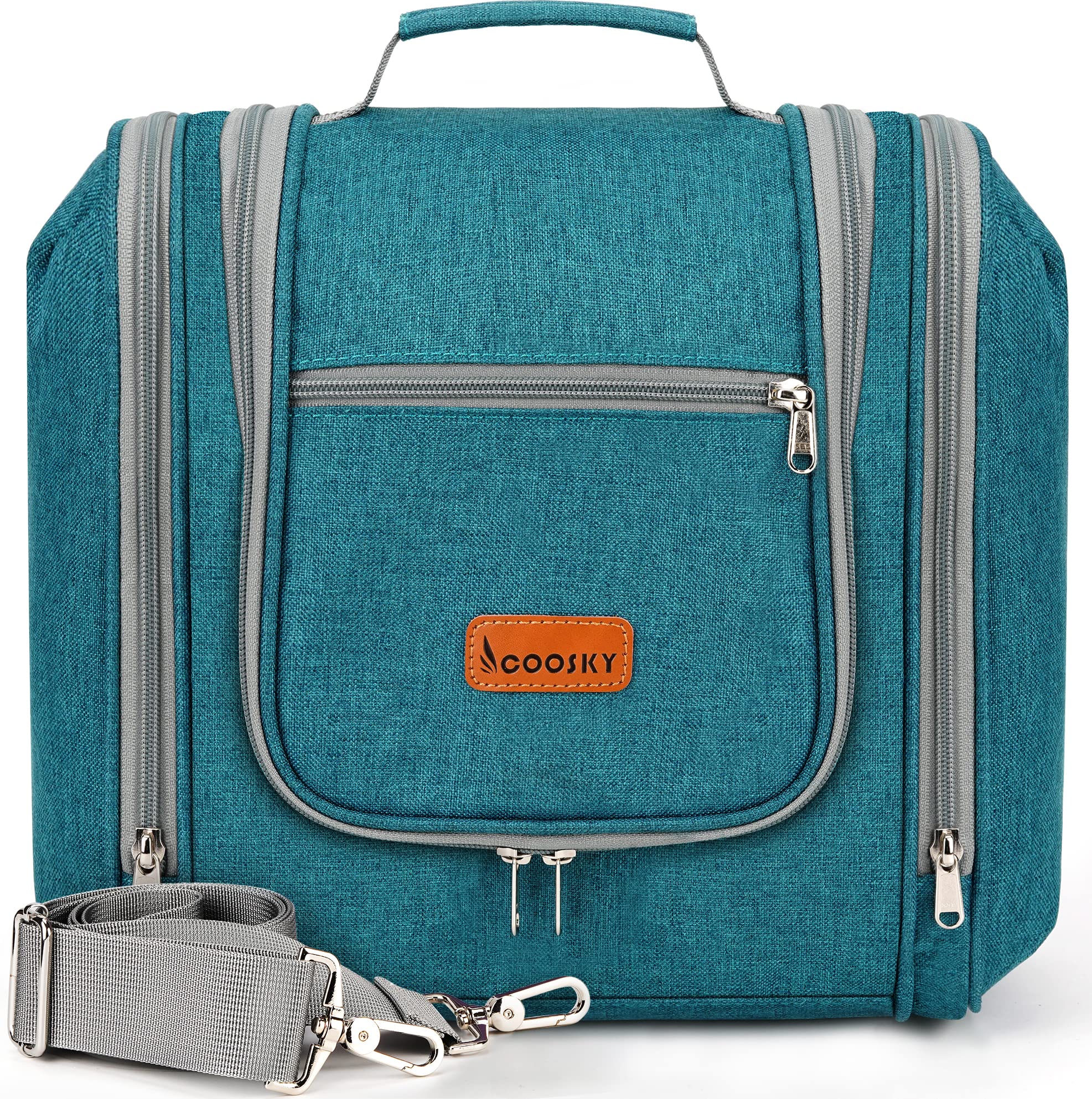 Large Waterproof Toiletry Bag with Hanging Hook - Travel Cosmetic Organizer for Women & Men - Perfect for Bathroom & Vacation Use