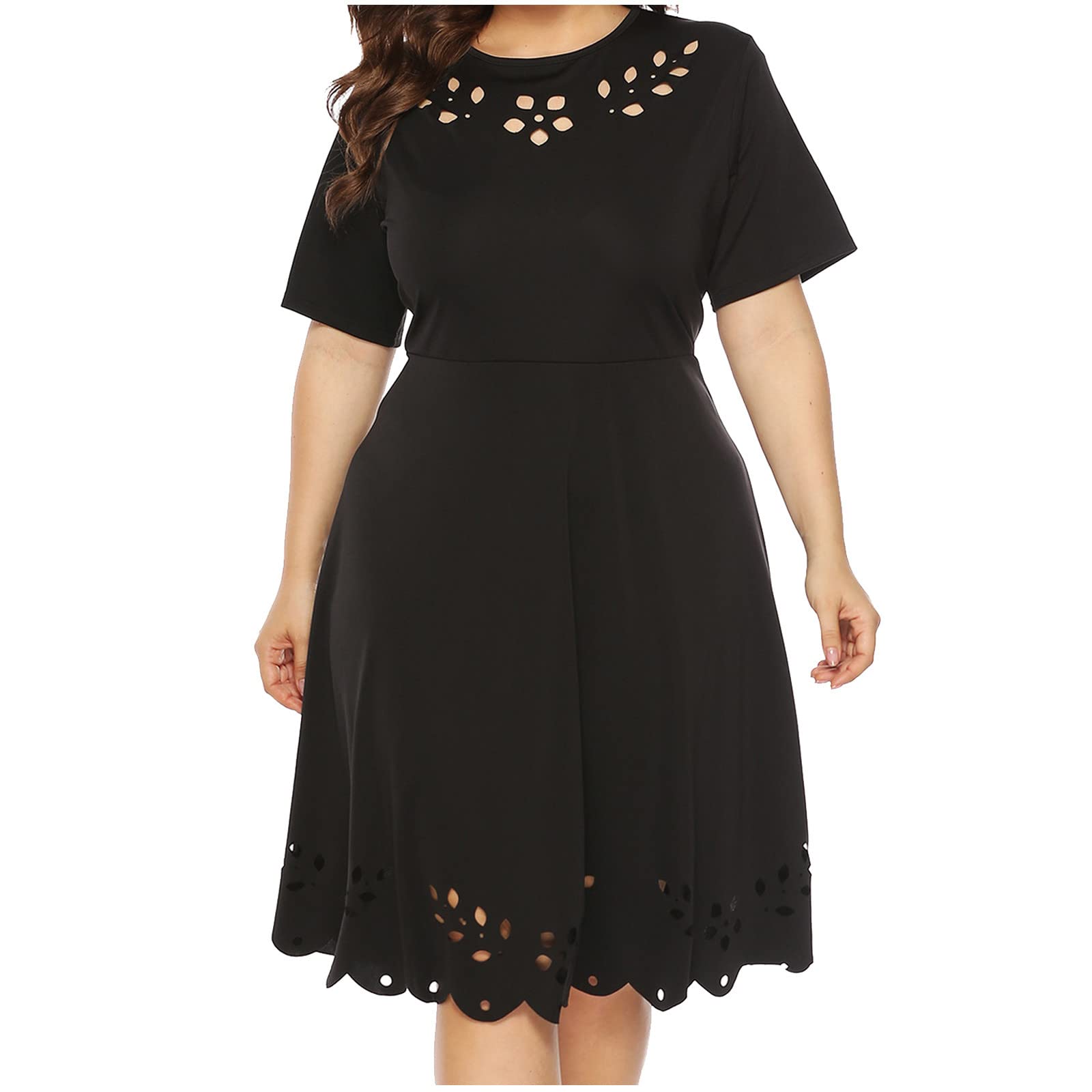 FRSASU Women's One Shoulder Party Dress - Round Neck Short Sleeve Casual Summer Dress for Beach, Vacation & Night Out