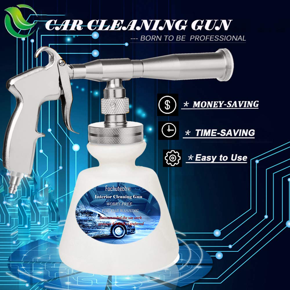 Upgraded Car Cleaning Gun & Wash Kit - 1L Foam Bottle, Spray Nozzle & Cleaning Brush for Interior & Exterior Detailing, Perfect for Home & Professional Car Care