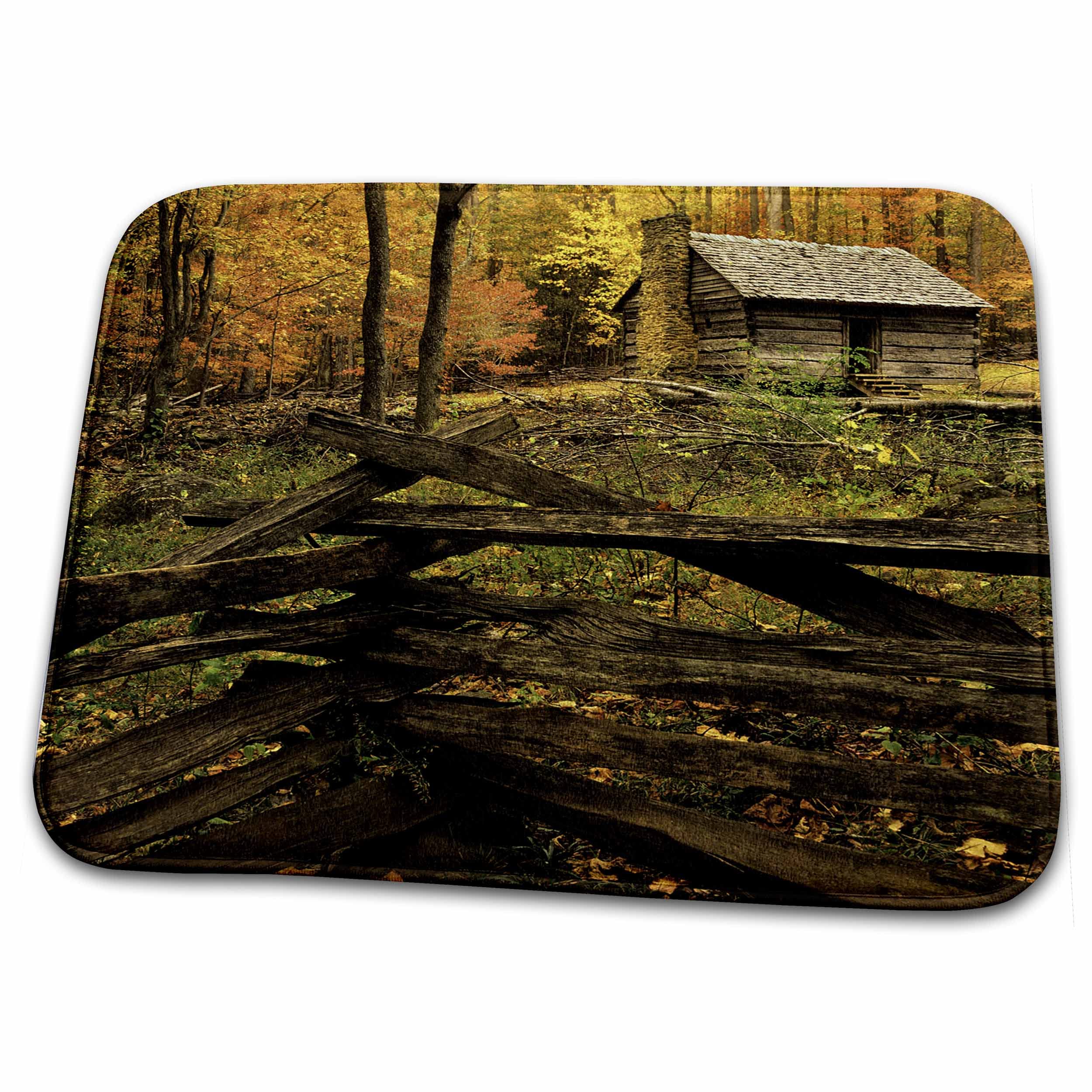 3D Rose Cole Cabin in The Roaring Fork Area of Great Smoky Mountains Bathroom Rug Mat - Non-Slip Absorbent Bath Mat for Bathroom, Shower & Toilet - Perfect for Rustic Cabin, Farmhouse & Mountain Home Decor (Rug-191052-1)