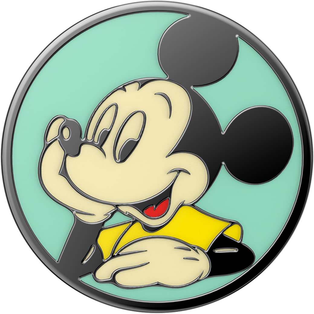 PopSockets Phone Grip with Expanding Kickstand - 80s Mickey Enamel Design | Secure Phone Holder for iPhone & Android | Perfect for Selfies, Watching Videos & Hands-Free Use