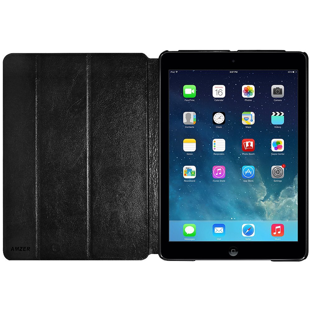 Amzer Slim Shell Multi-Angle Folio Case Cover for iPad Air (AMZ96288) - Perfect for Work, Travel & Home Use