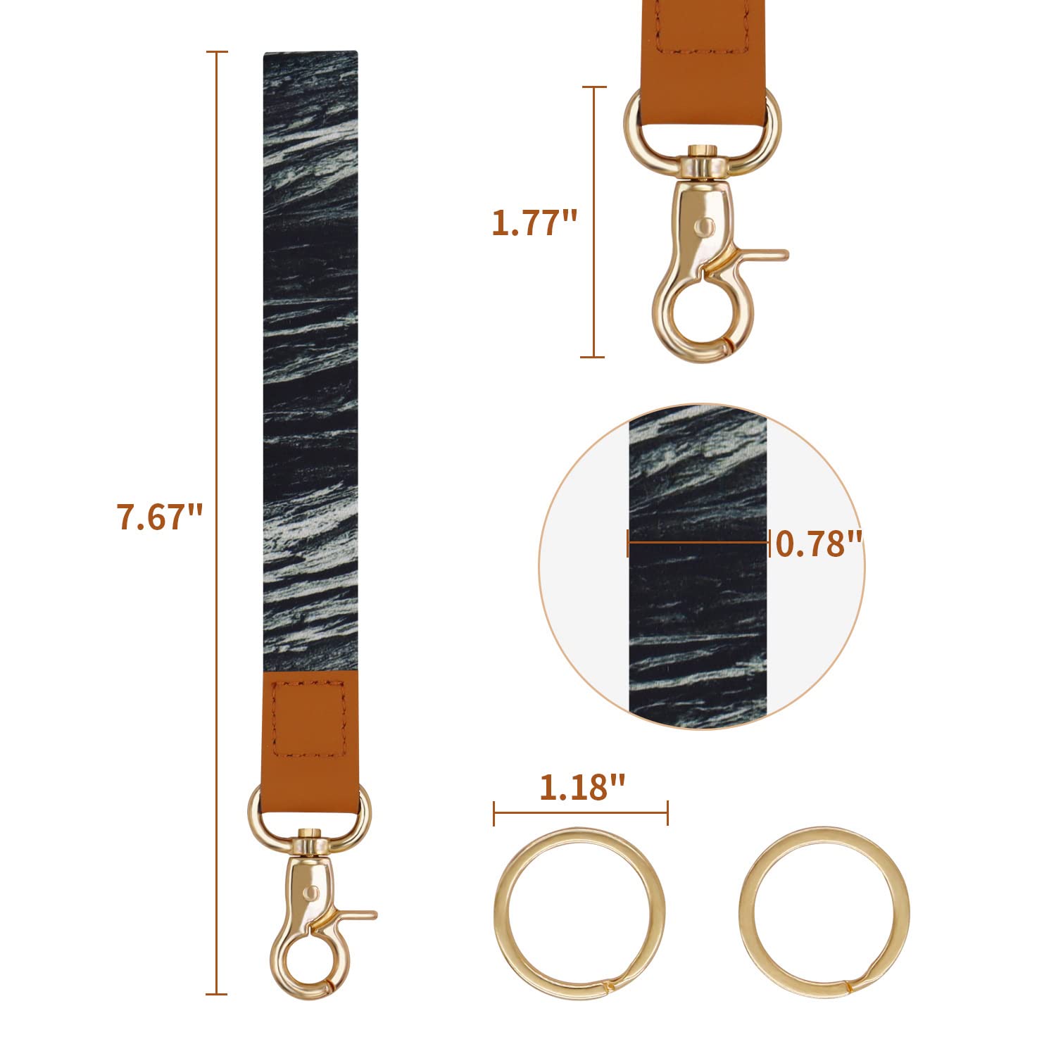 5-Pack Multicolor Key Lanyards for Women & Men - Wrist Strap for Keys, Teachers & Students
