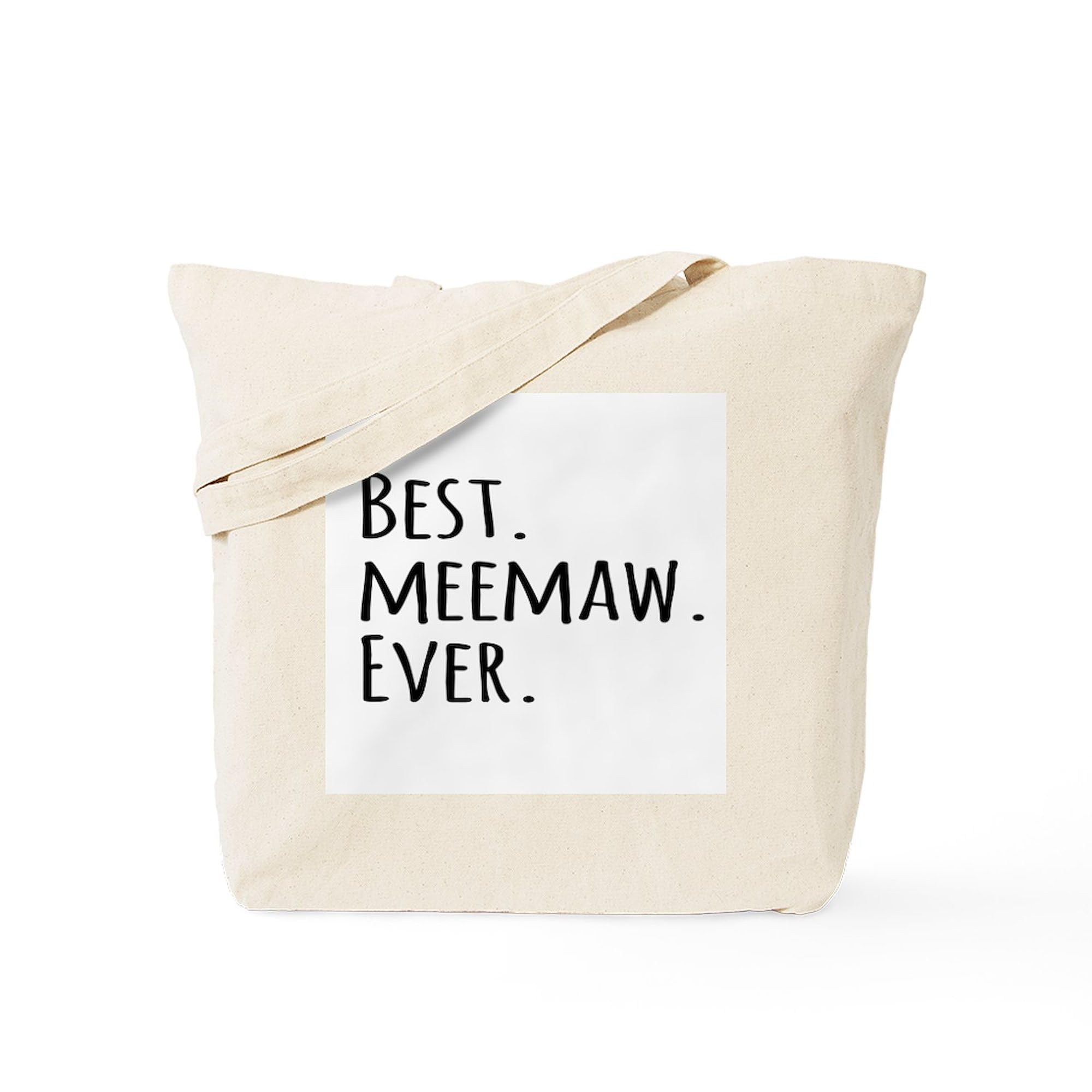Best Meemaw Ever Tote Bag - Natural Canvas Reusable Shopping Bag for Groceries, Beach & Everyday Use | CafePress