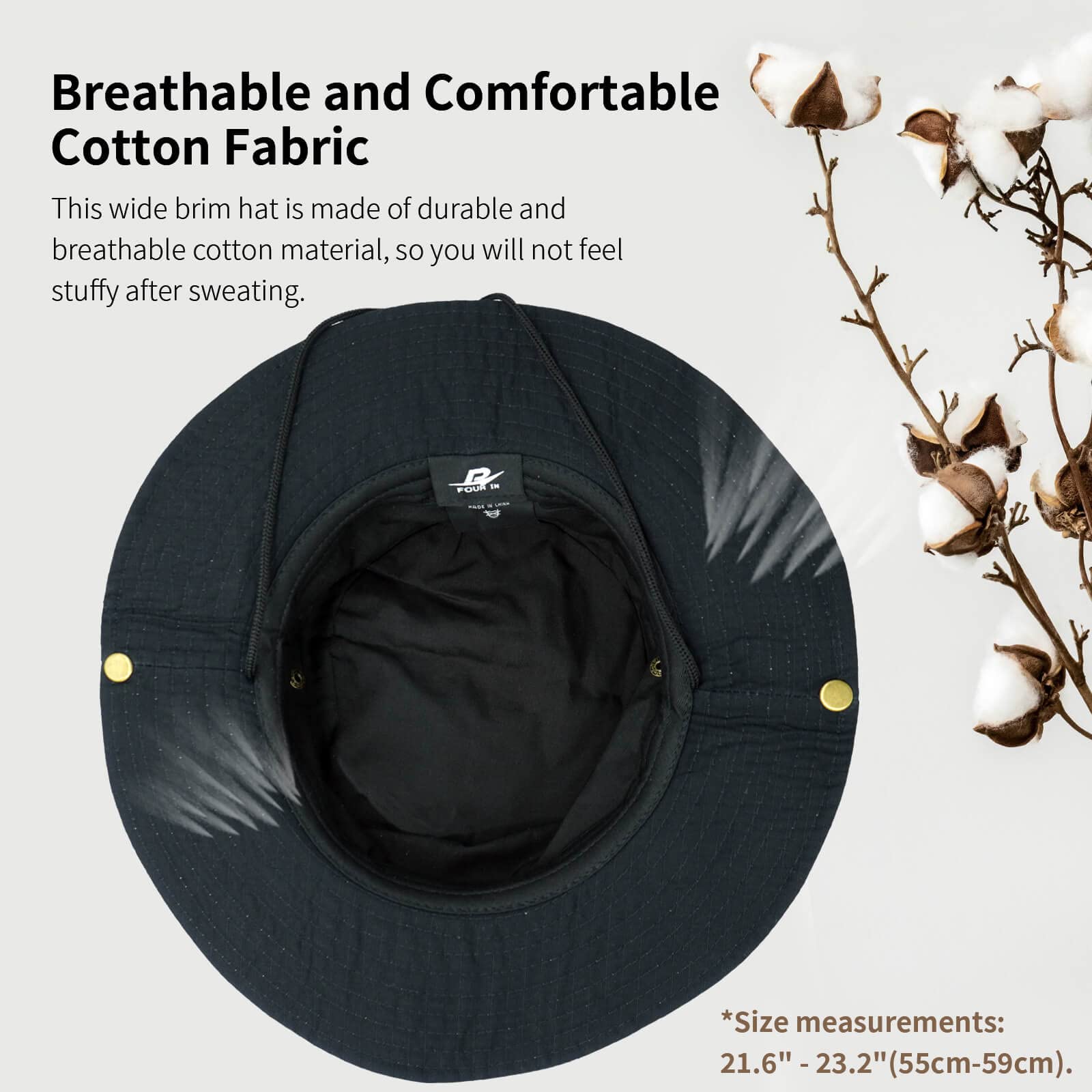 Men's Packable Bucket Hat for Fishing, Hunting & Travel - Lightweight & Adjustable Outdoor Cap (Black) - Perfect for Beach, Camping & Hiking Adventures