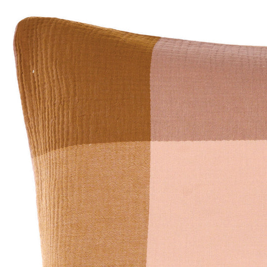 Linen House Premium 100% Cotton European Pillowcase with Irvine Pink Salt Design - Soft & Breathable for Bedroom, Hotel, or Luxury Home Decor
