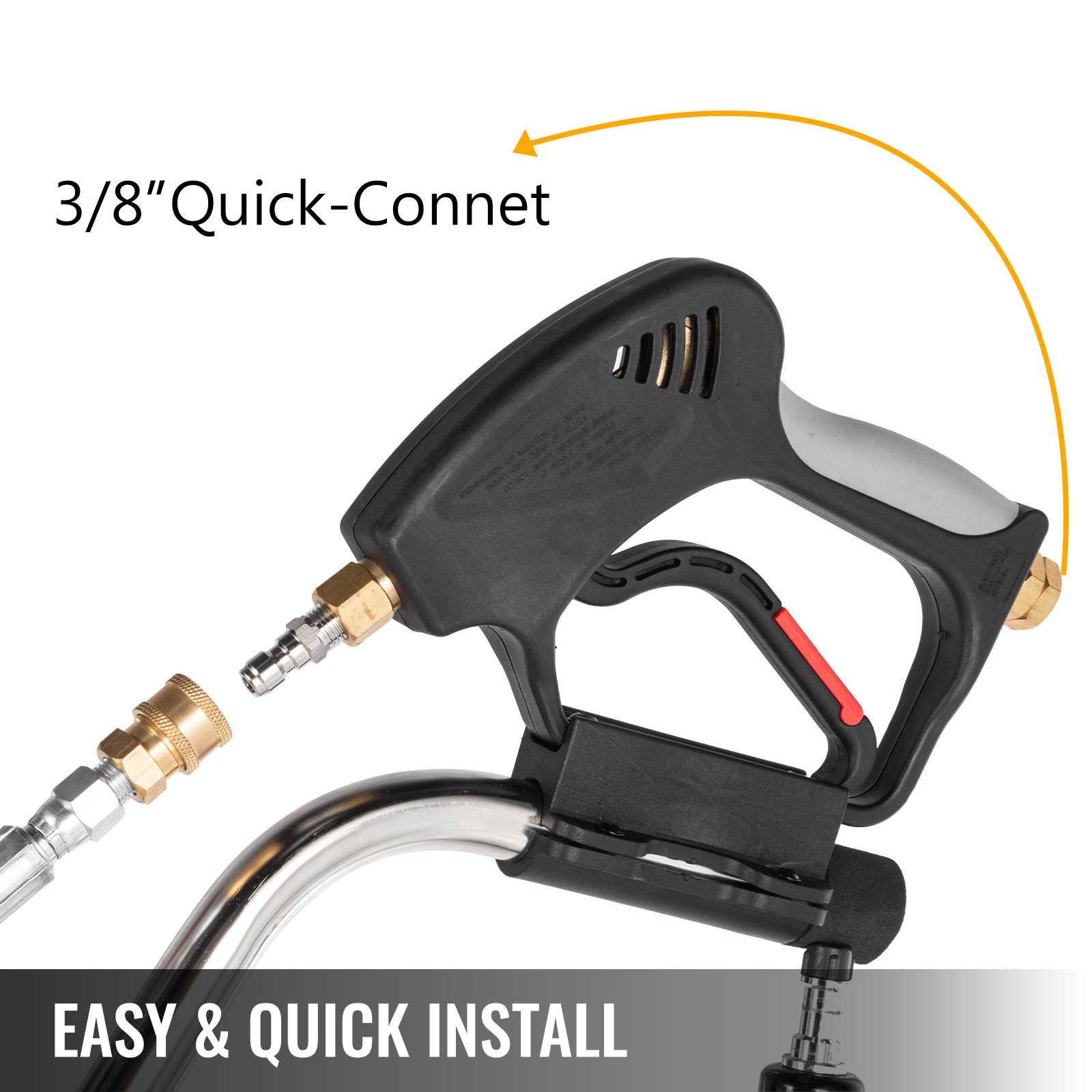 **Happybuy 22 Inch Stainless Steel Surface Cleaner for Pressure Washer - 4000 PSI, 10.5 GPM, with 3/8